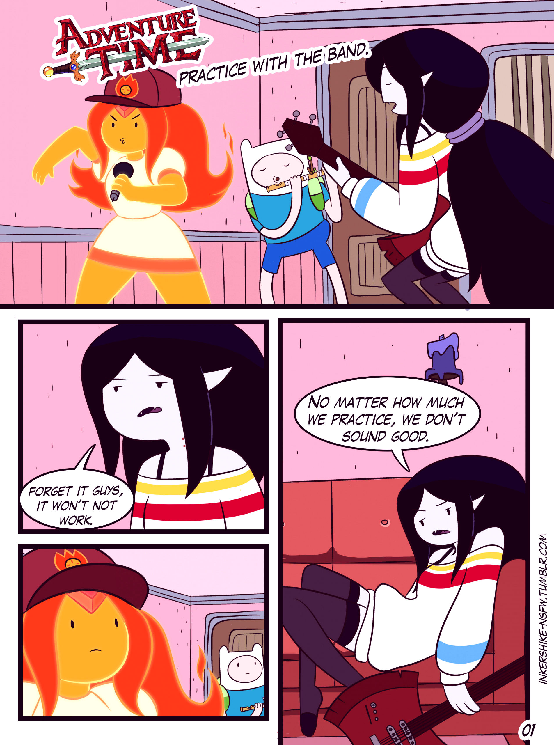 Adventure time practice with the band porn comic picture 1