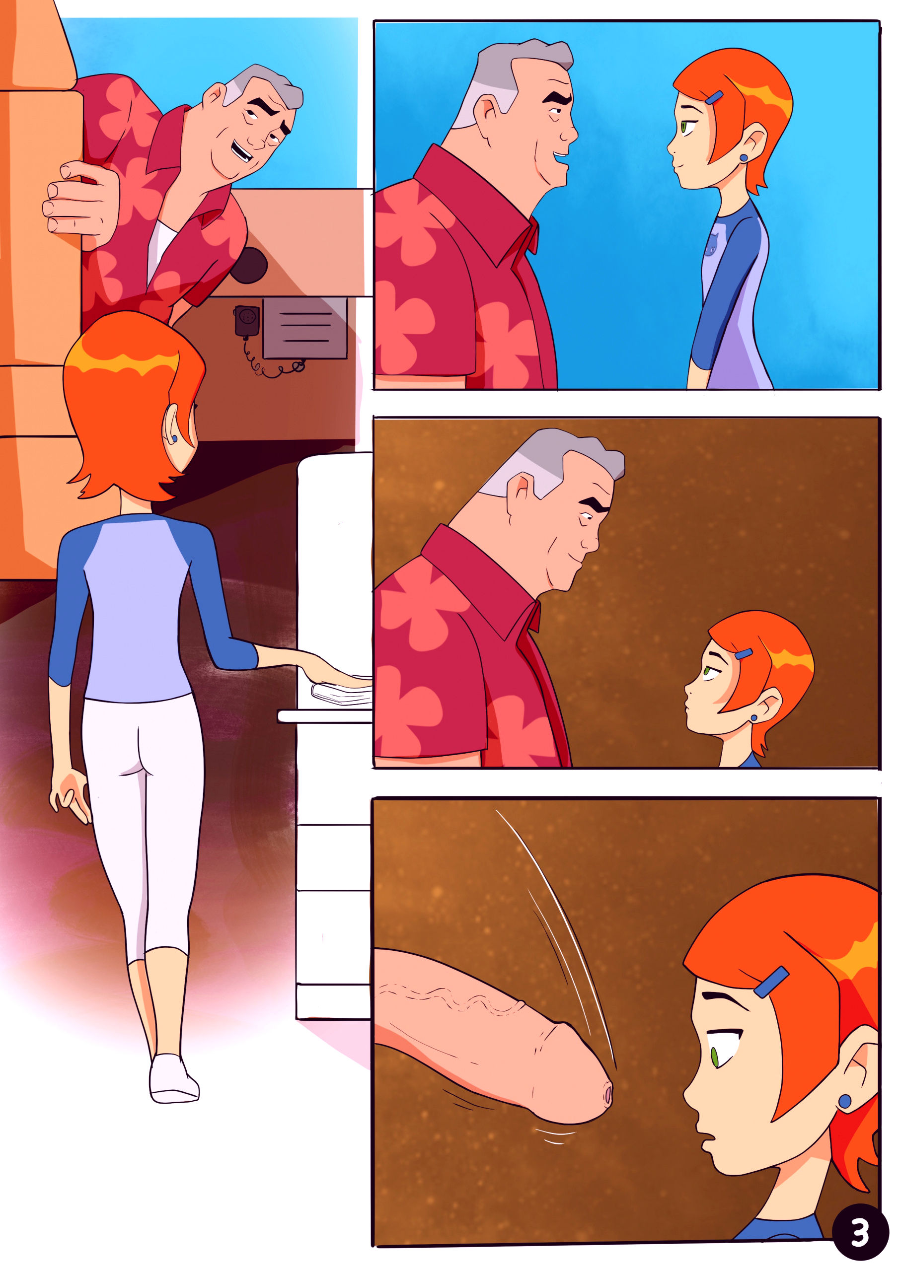 Amazing adventures of gwen and her abusive grandfather porn comic picture 3