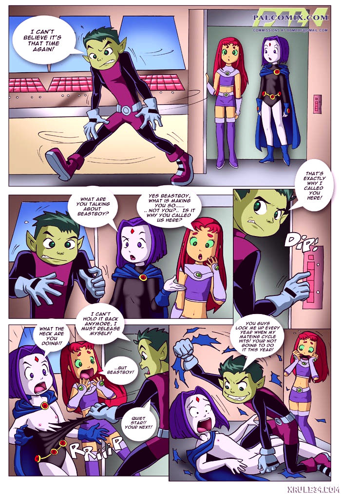 Beastboy mating season porn comic picture 1