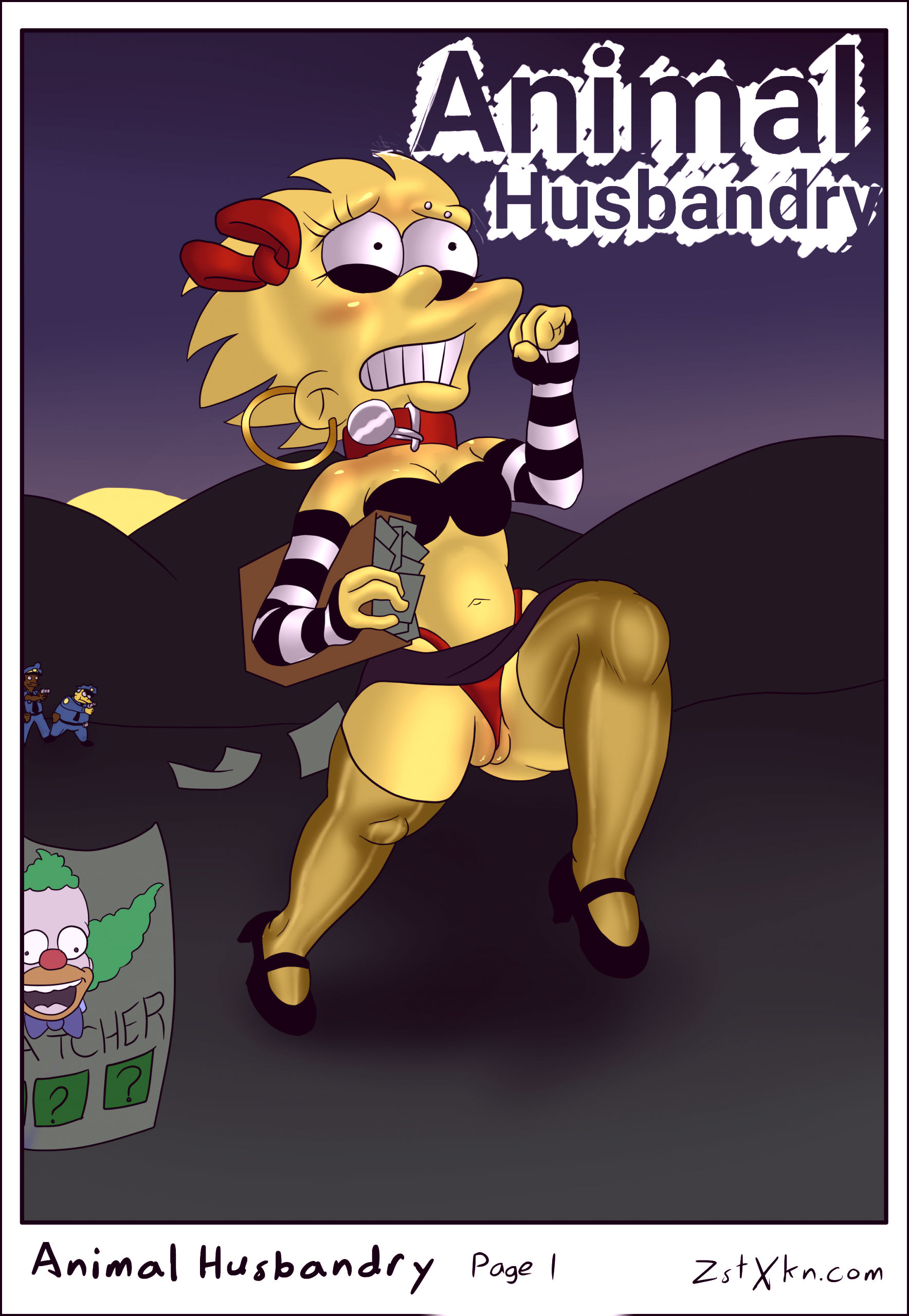 Lisa simpson turns into a horse porn comic