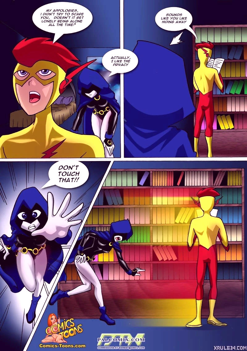 Raven x kid flash porn comic picture 2