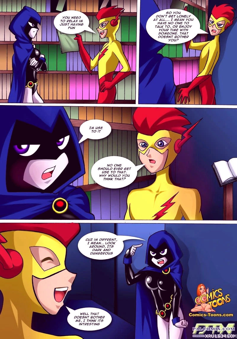 Raven x kid flash porn comic picture 3