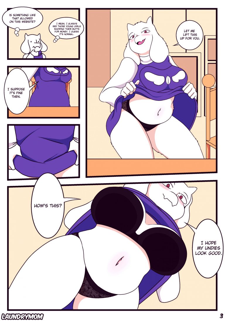 Toriel private show porn comic picture 4