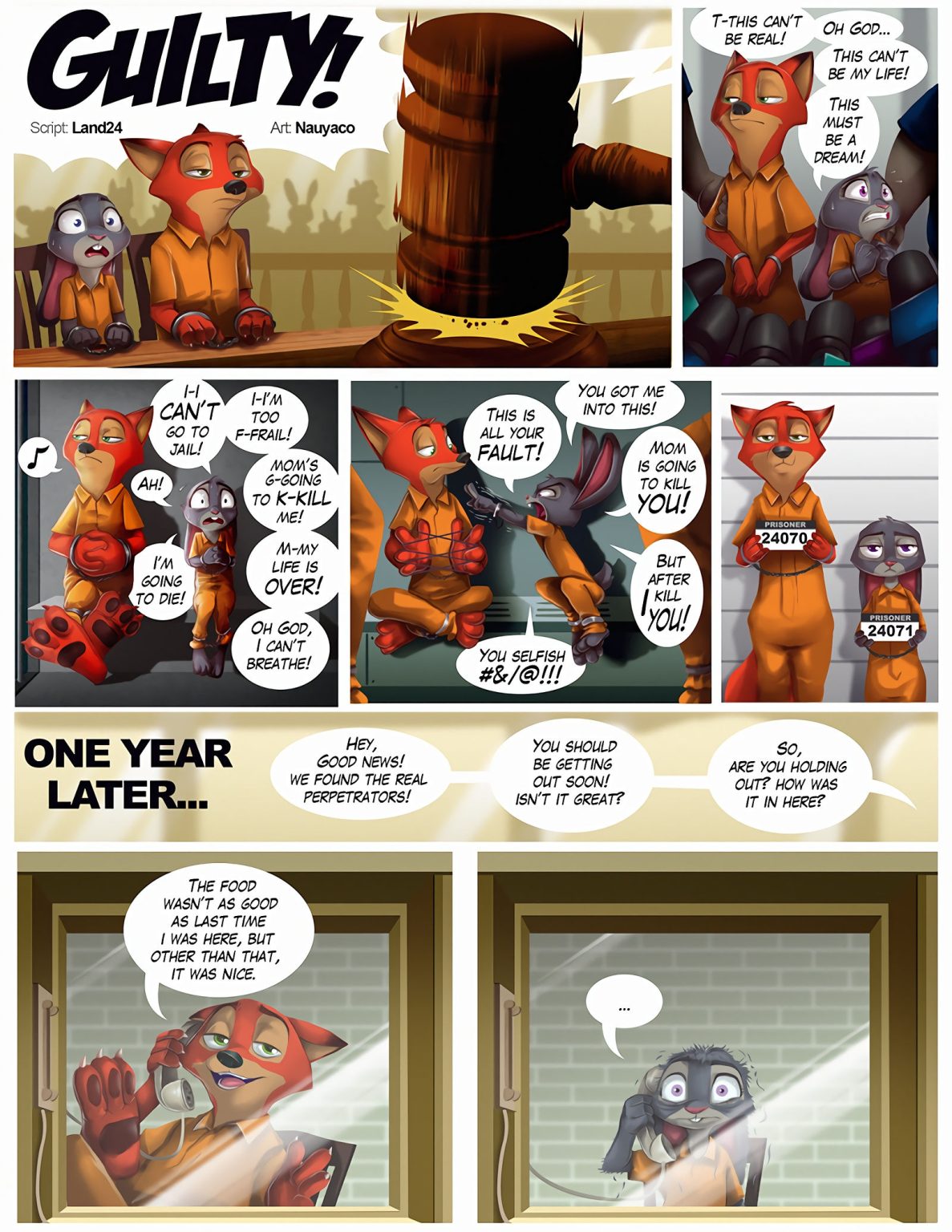 Guilty judy and nick go to jail porn comic picture 1