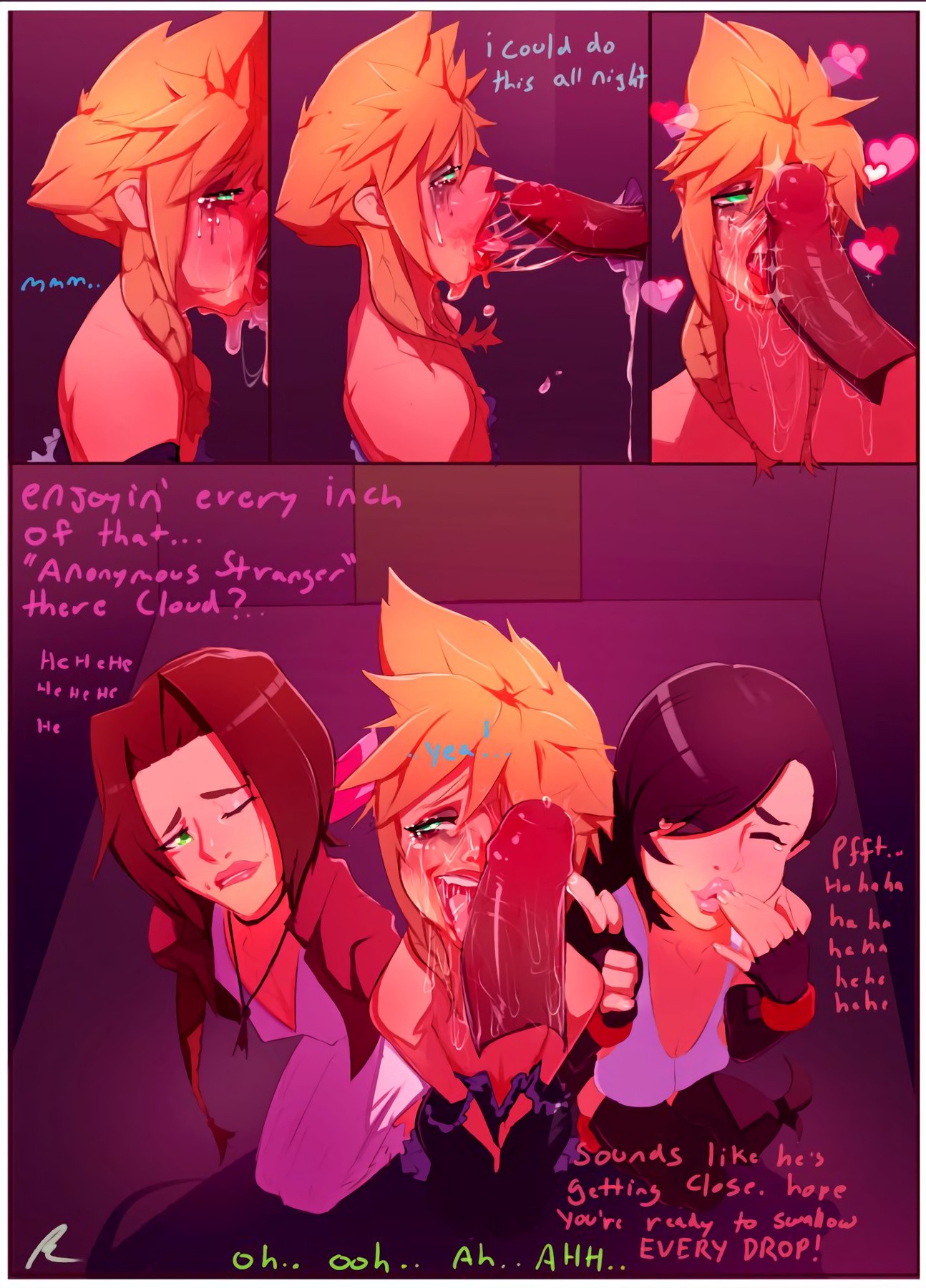 Cloud at the glory hole porn comic picture 2