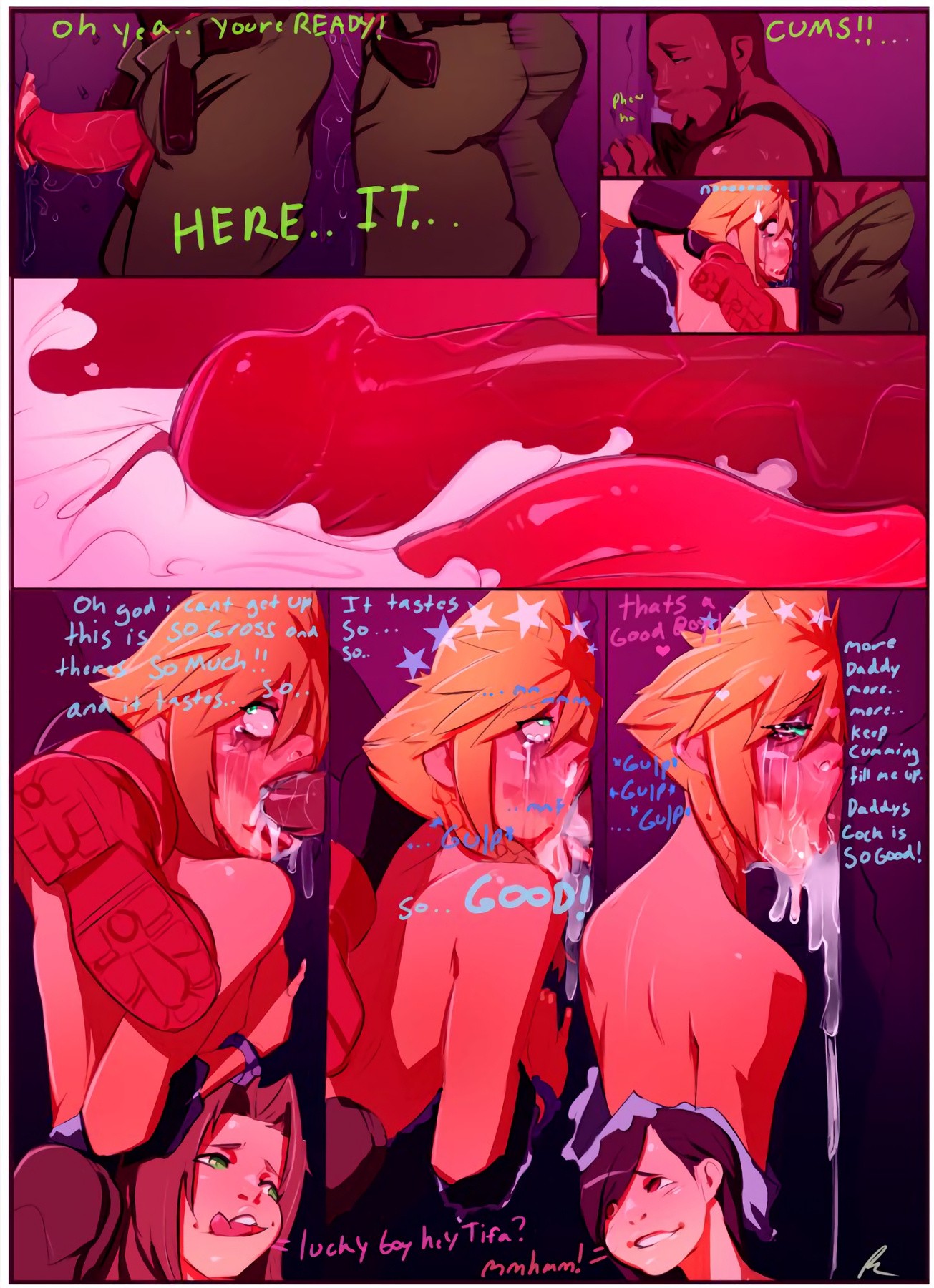 Cloud at the glory hole porn comic picture 4