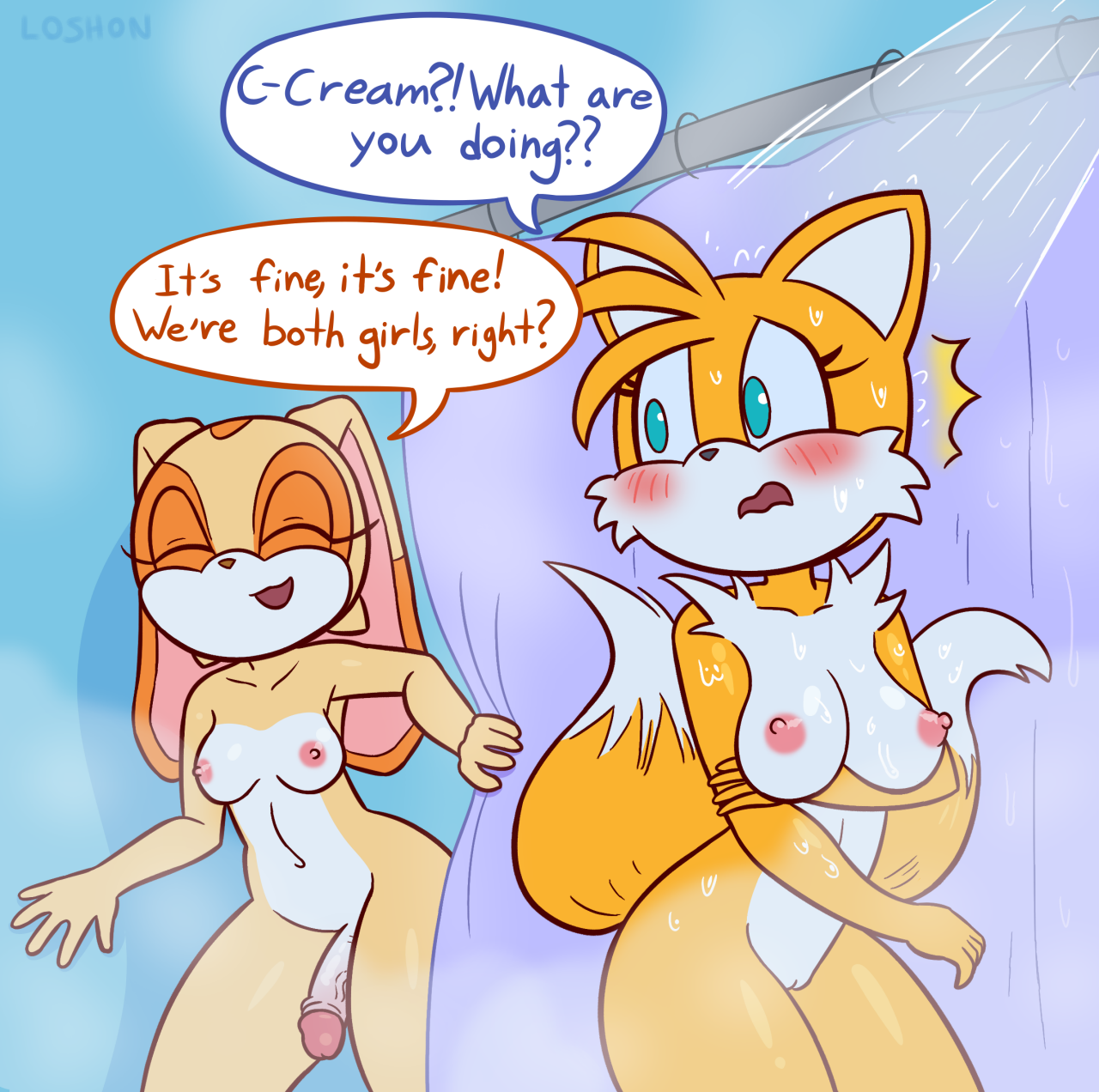 Cream x Tailsko porn comic picture 1