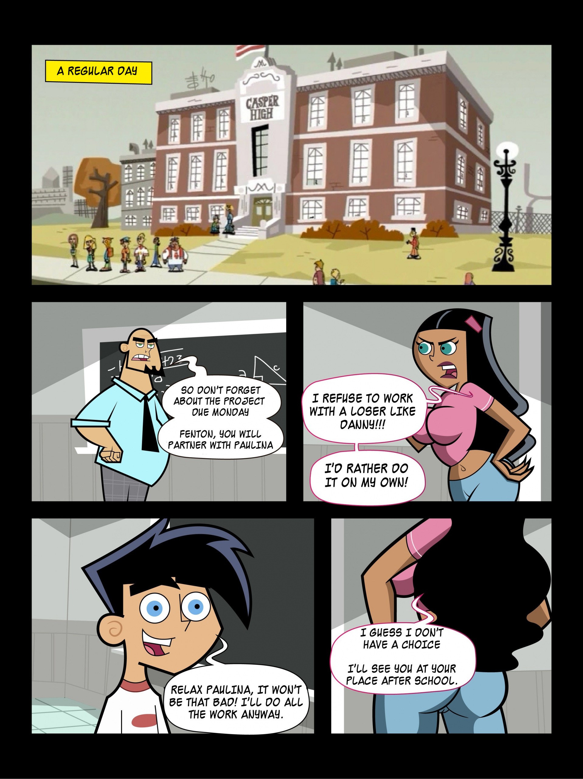 Danny Phantom in Homework porn comic picture 2