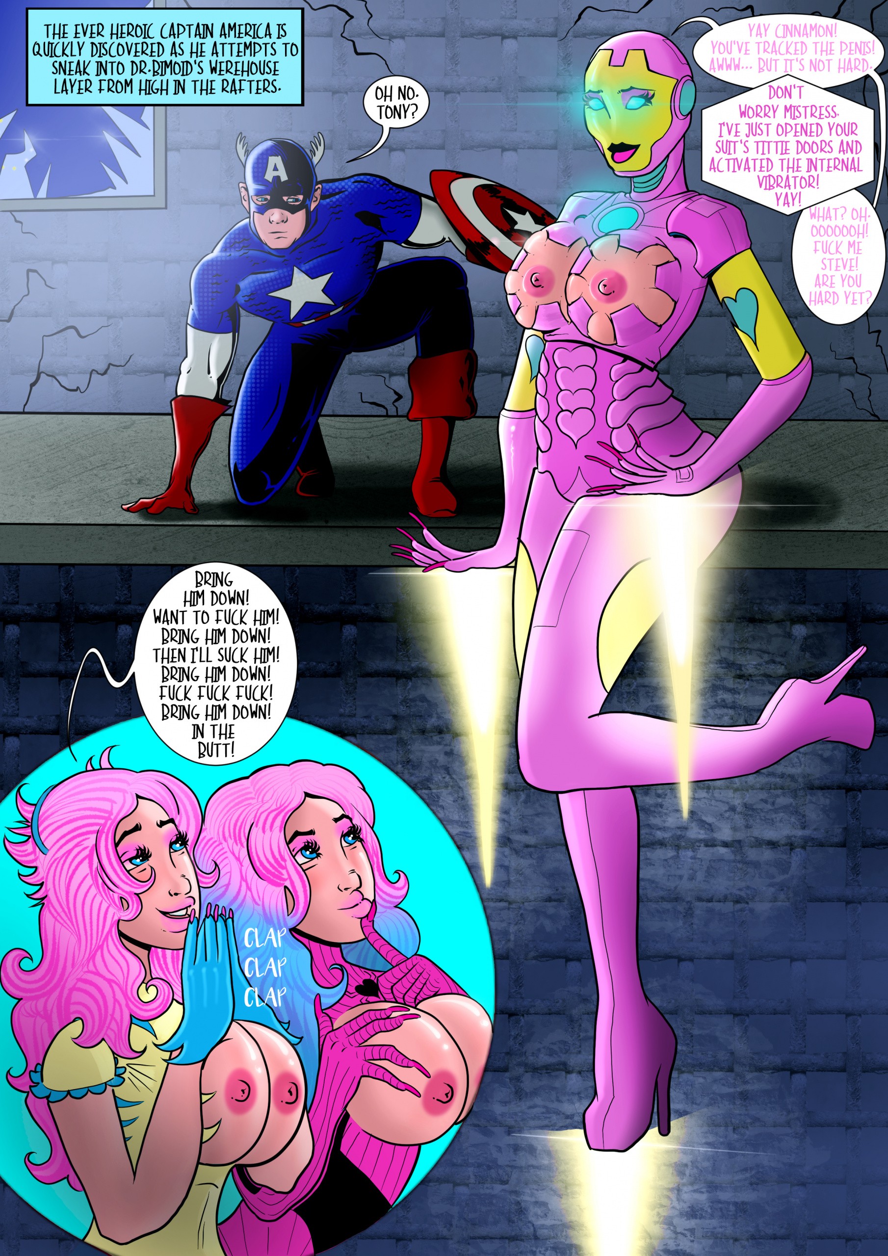 Doctor Bimboid vs Marvel Comic Heroes porn comic picture 6