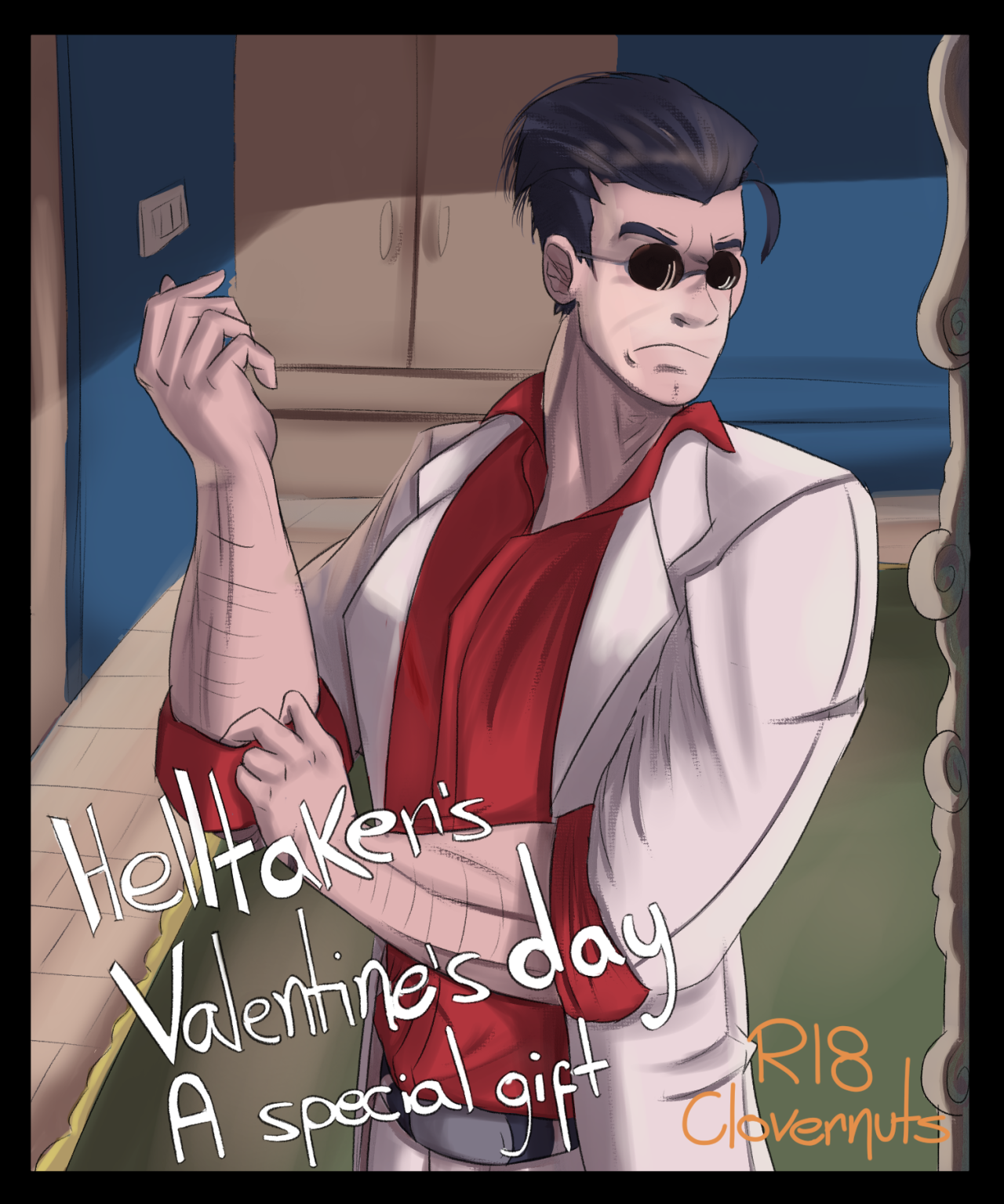 Helltaker's Valentine's Day porn comic picture 1