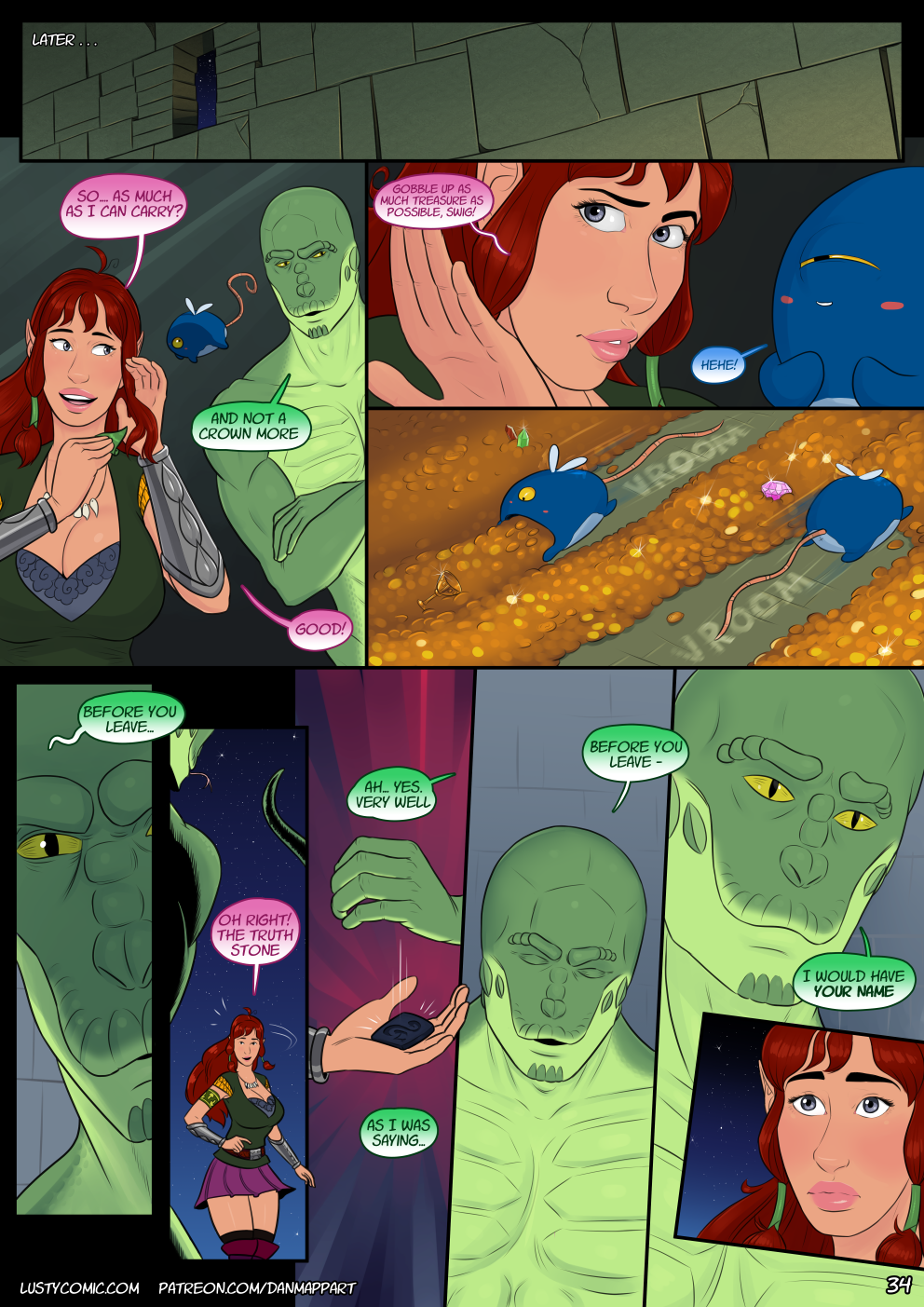 Lusty and the Cunning Snakelord porn comic picture 34