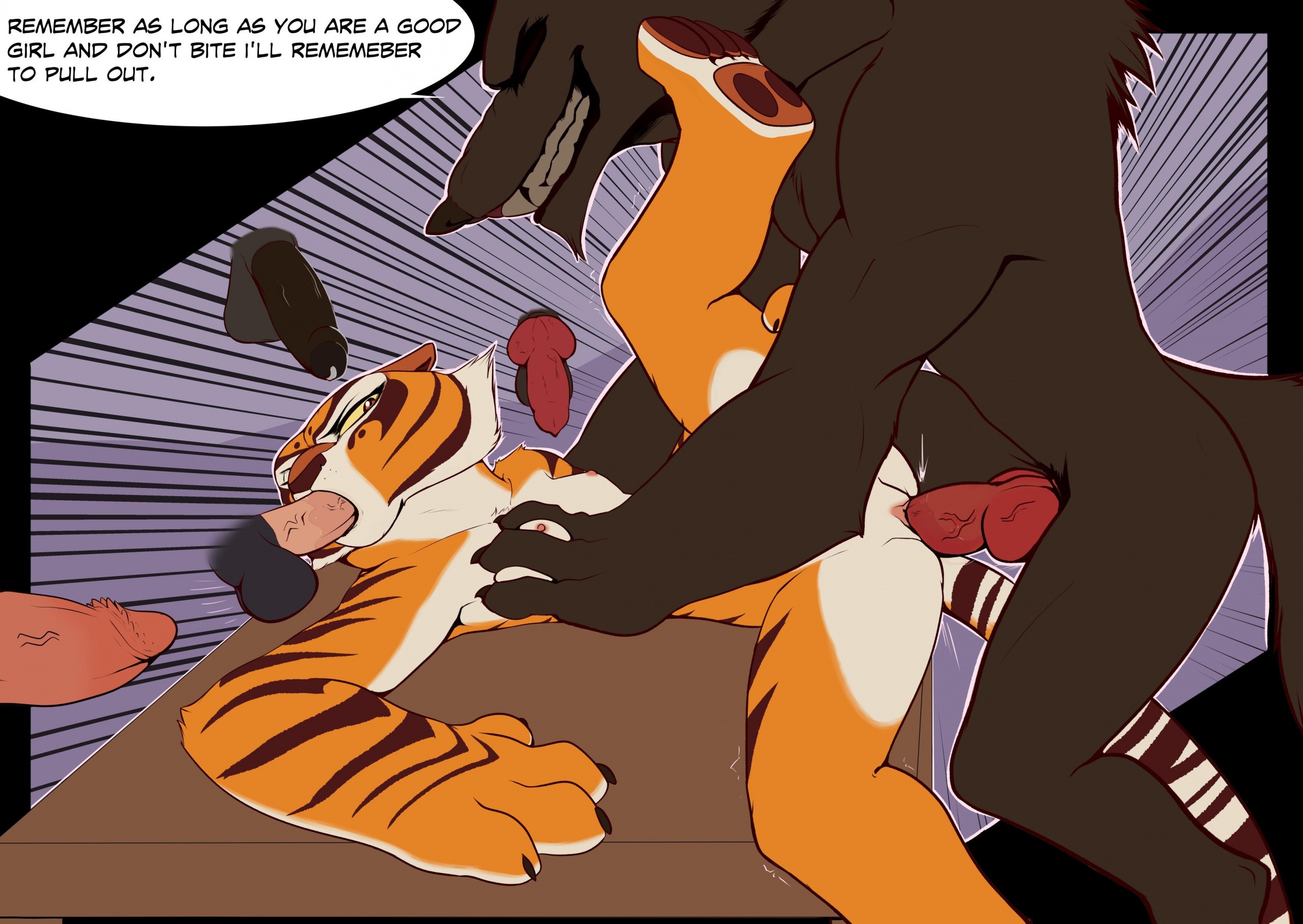 Master Tigress's training with students porn comic picture 2