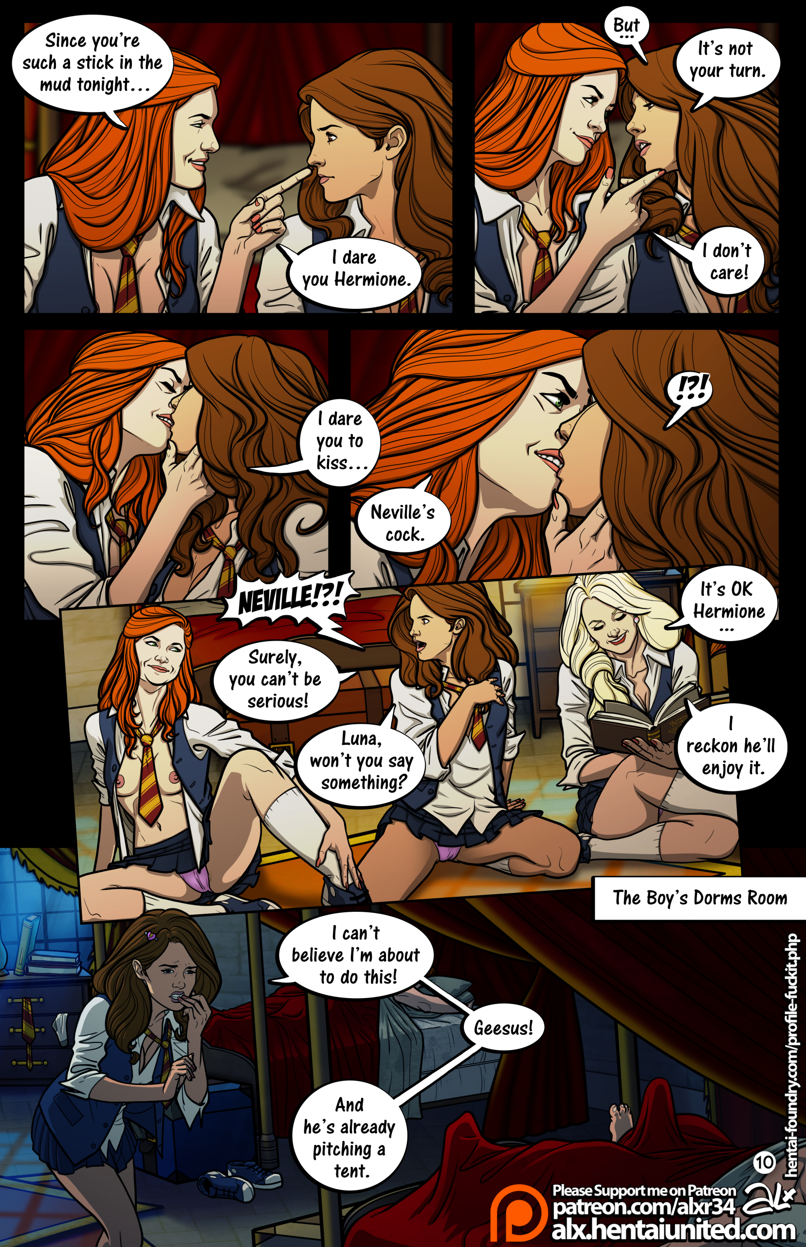 Meanwhile in Hogwarts: Truth or Dare porn comic picture 11