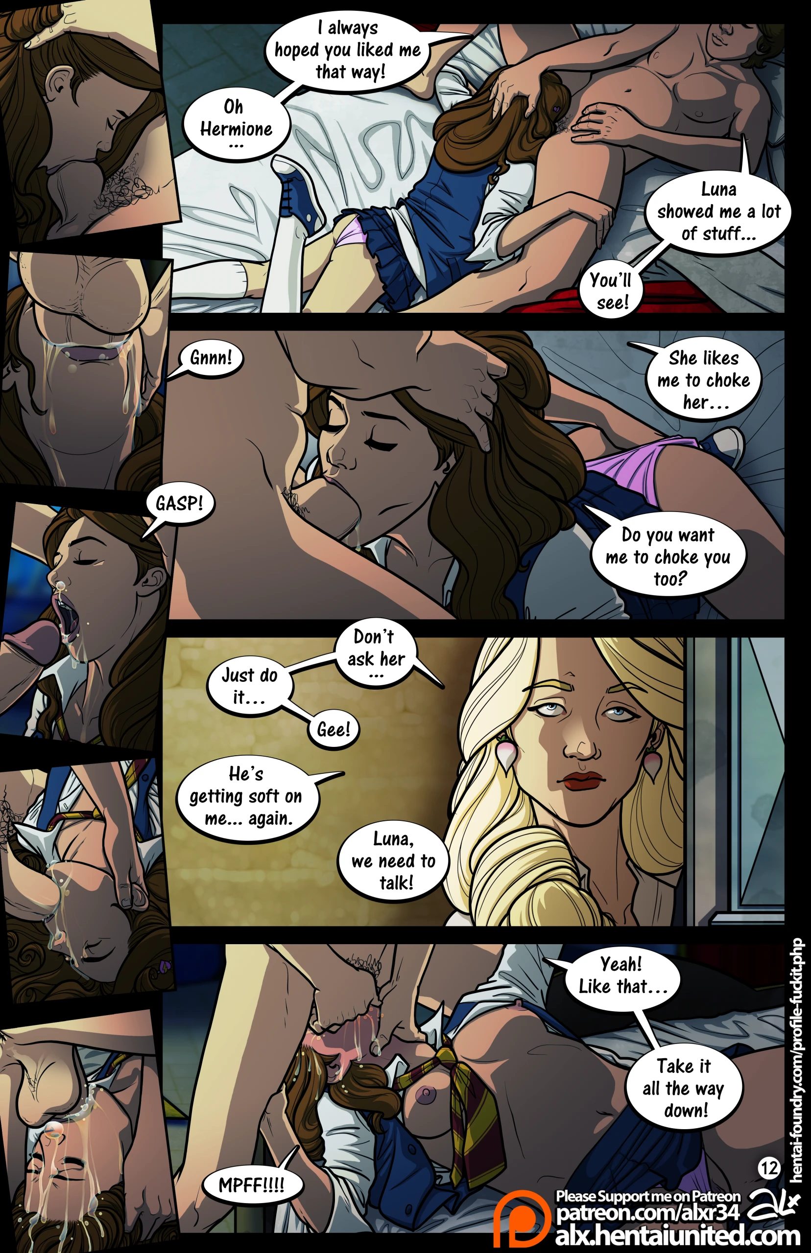 Meanwhile in Hogwarts: Truth or Dare porn comic picture 13