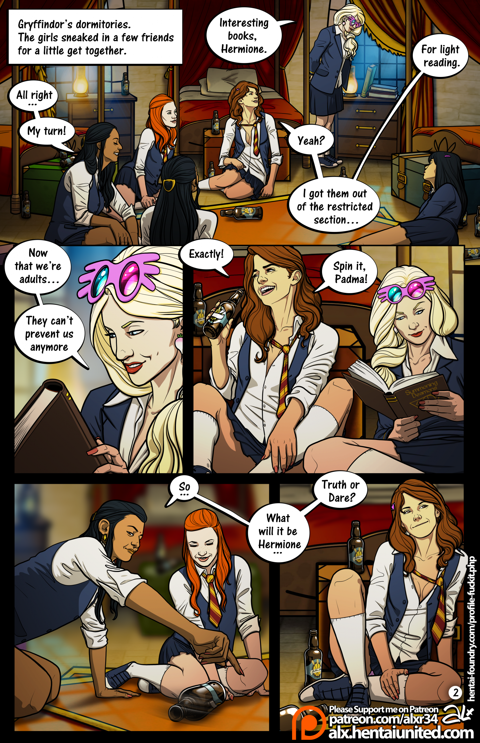 Meanwhile in Hogwarts: Truth or Dare porn comic picture 3