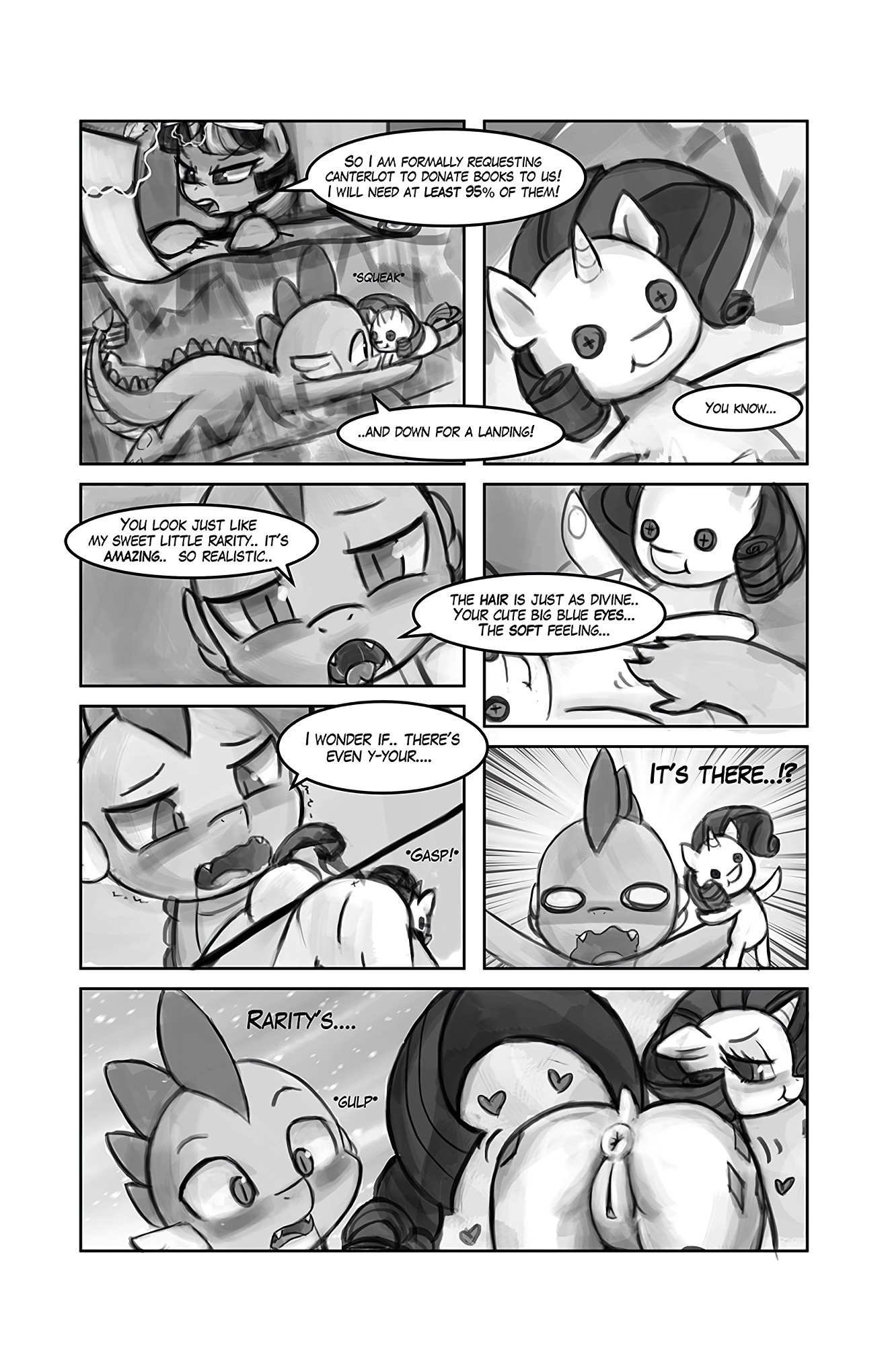 My Little Spike Plushie Playtime porn comic picture 3