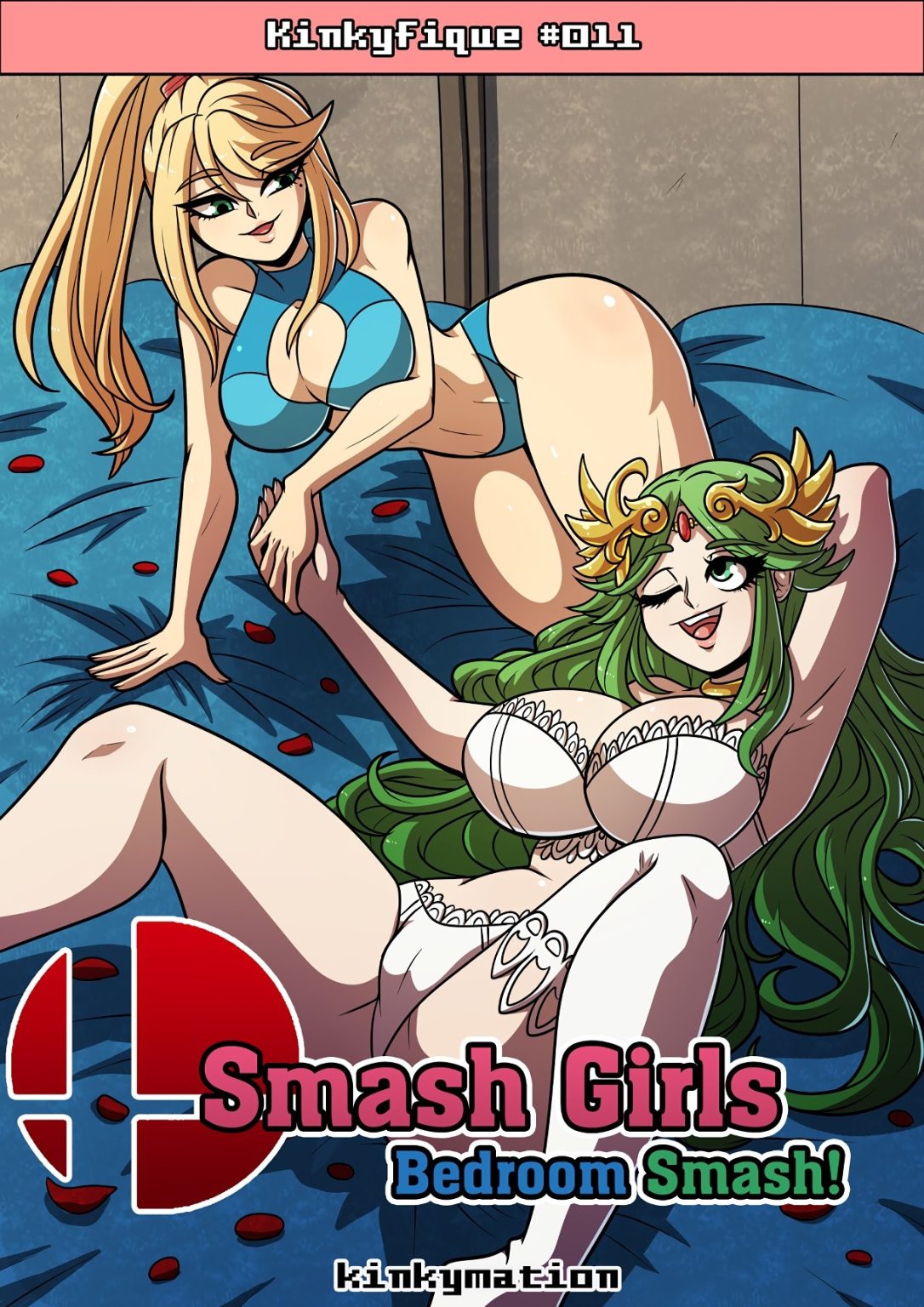 Smash Girls: Samus and Palutena's Bedroom Smash! porn comic picture 1