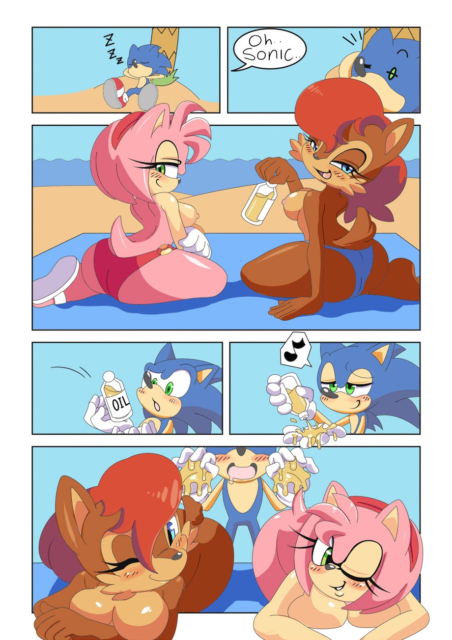 Amy rose summer fun porn comic