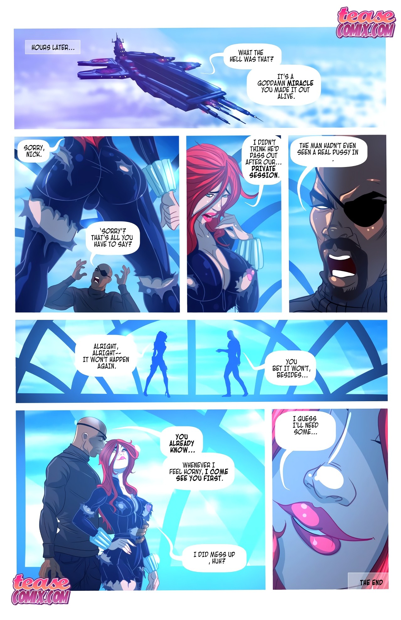 Widow’s Downtime porn comic picture 23