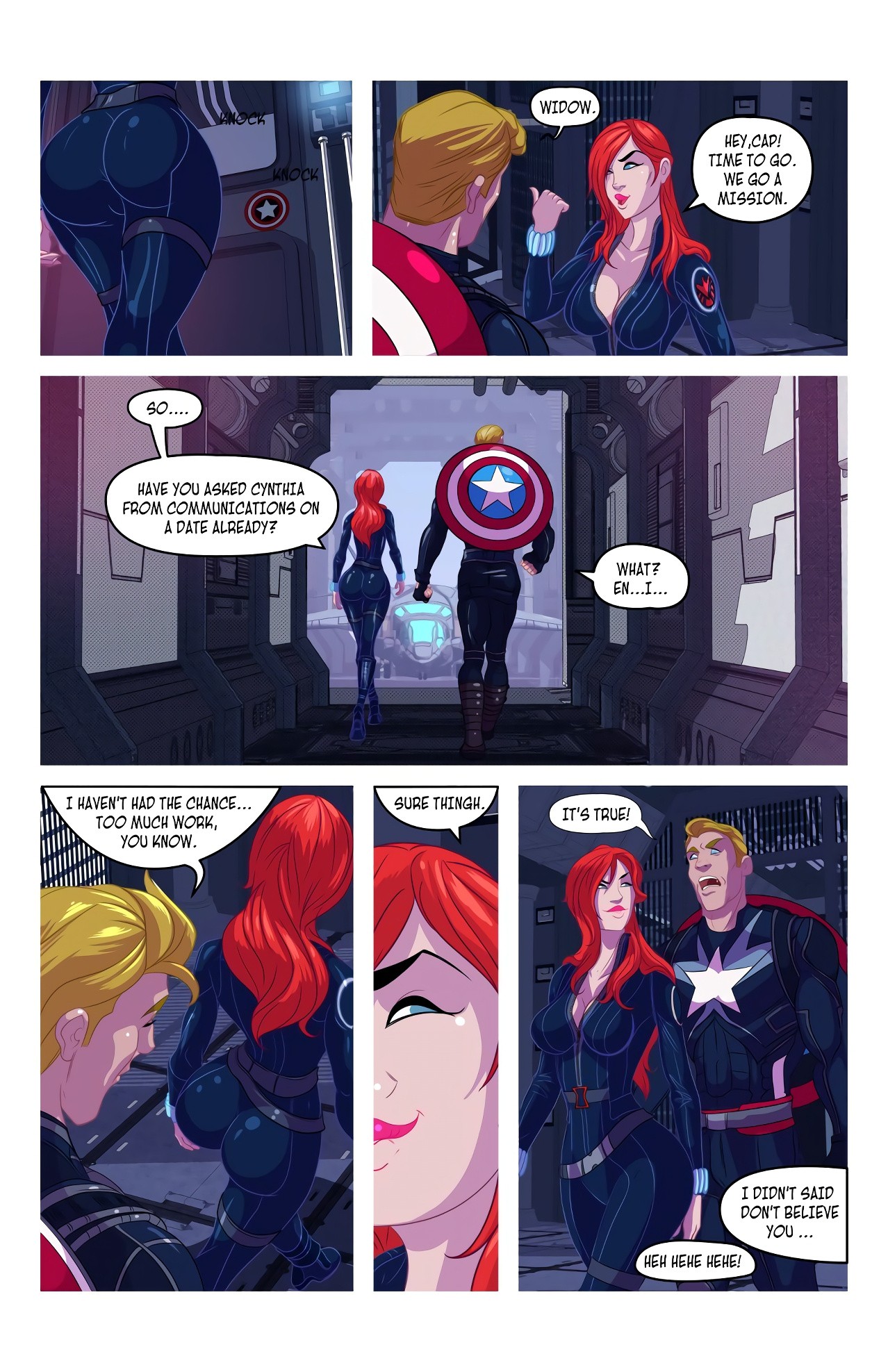 Widow’s Downtime porn comic picture 4