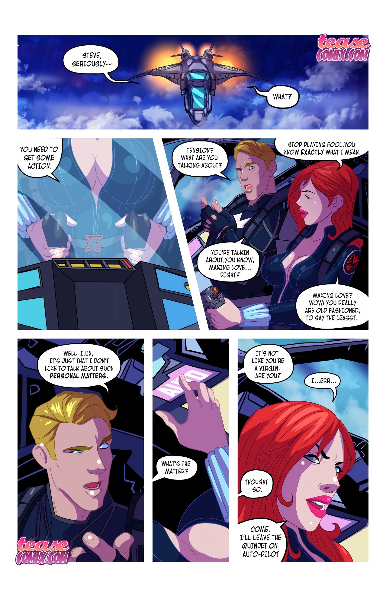 Widow’s Downtime porn comic picture 5