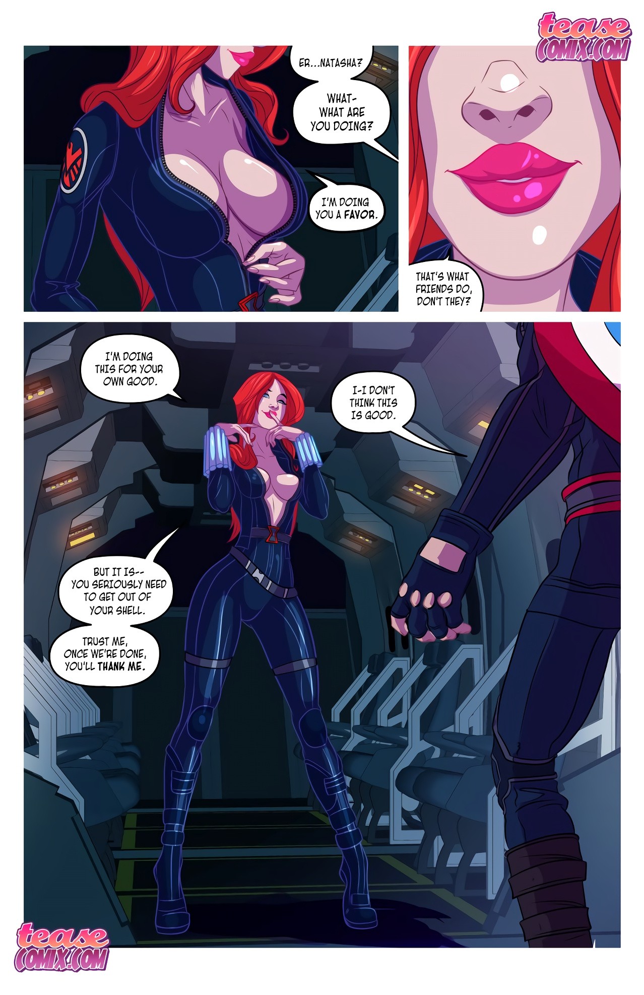 Widow’s Downtime porn comic picture 6