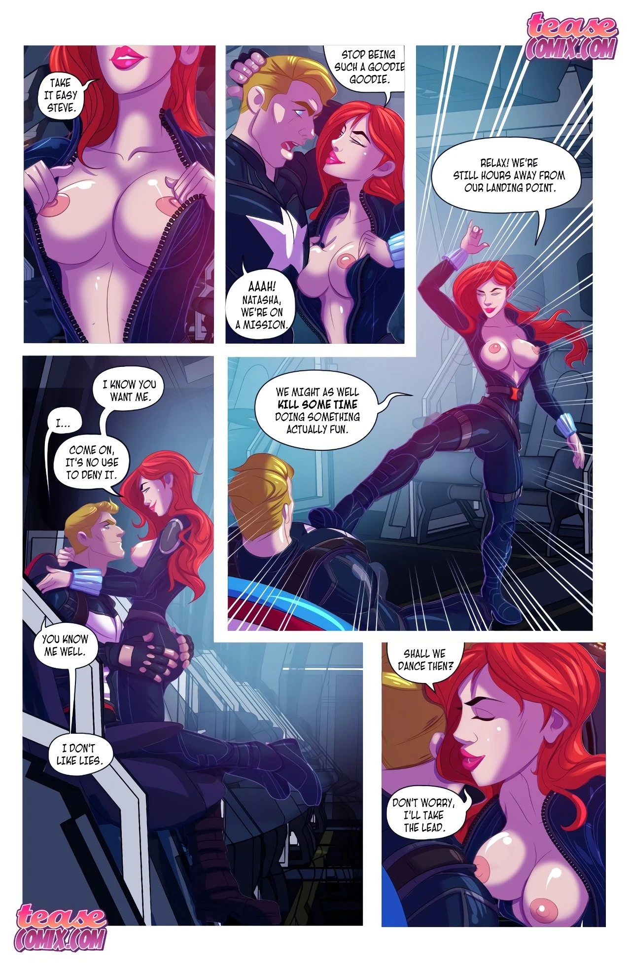 Widow’s Downtime porn comic picture 8