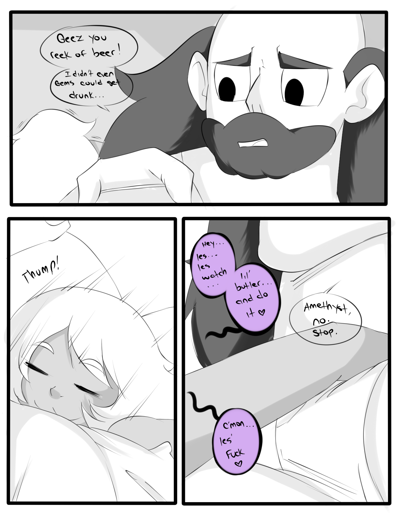 Amethyst's drinking problem porn comic picture 2
