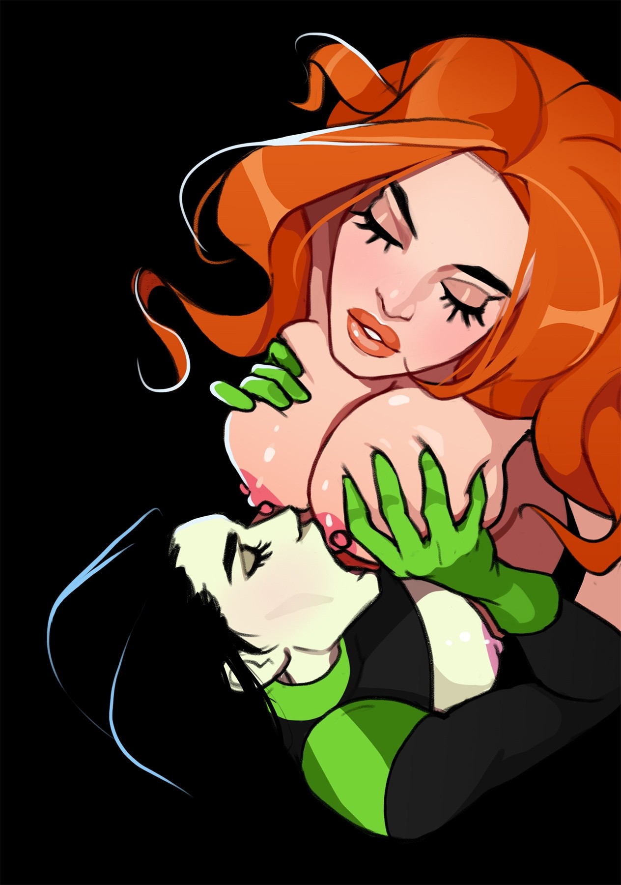Kim and Shego Date on the roof porn comic picture 6