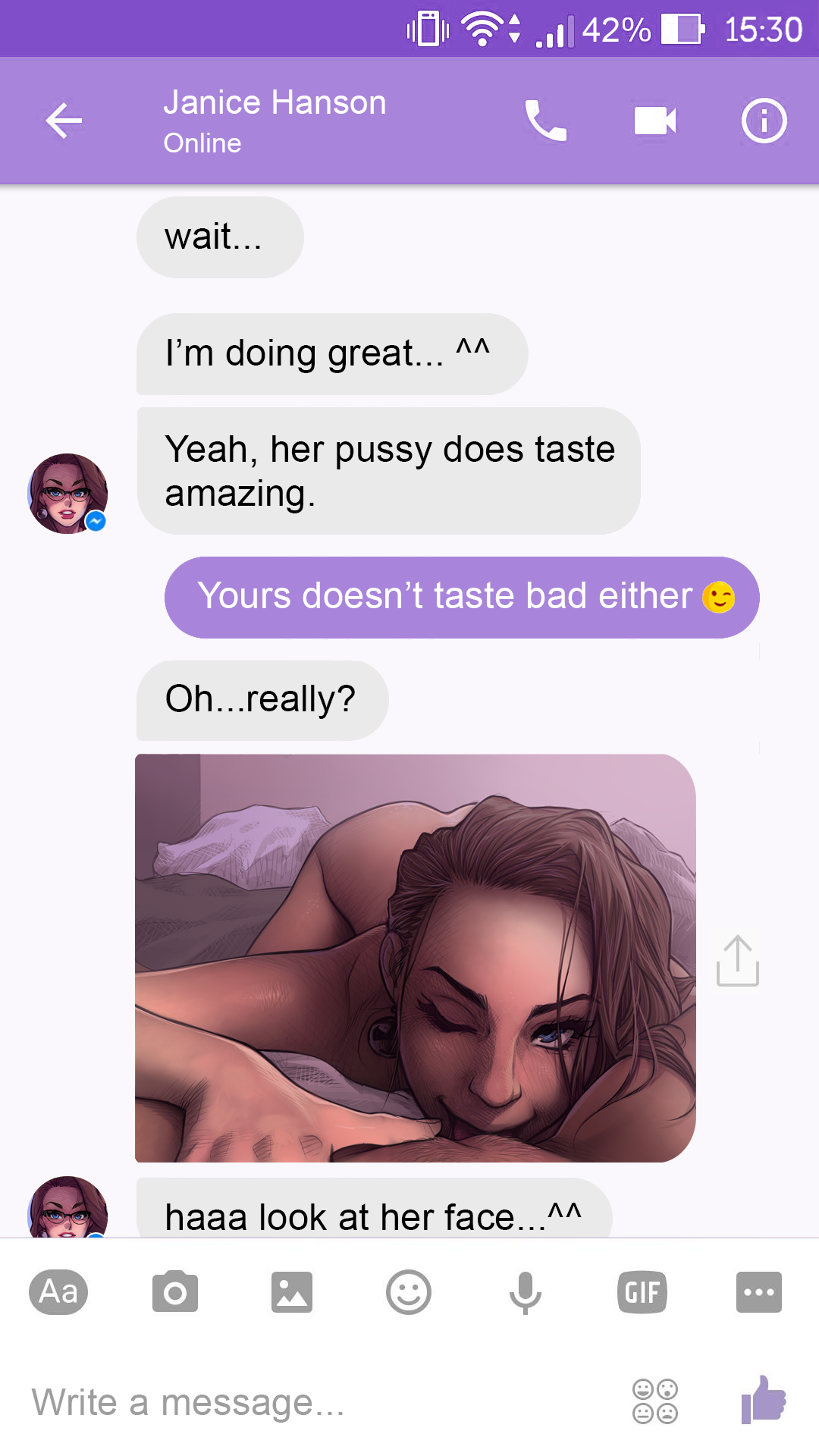 A Chat with Janice porn comic picture 40