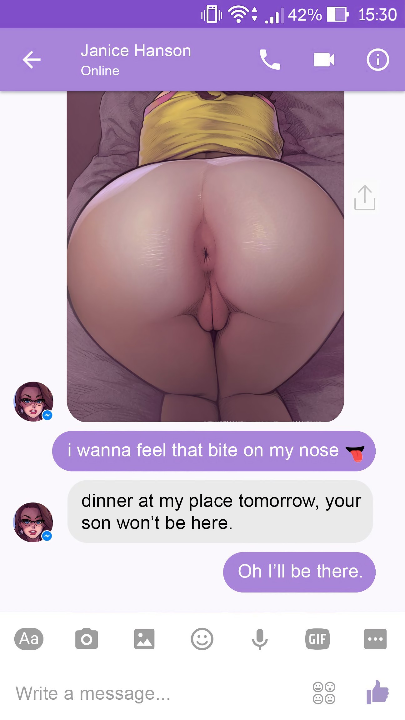 A Chat with Janice porn comic picture 55