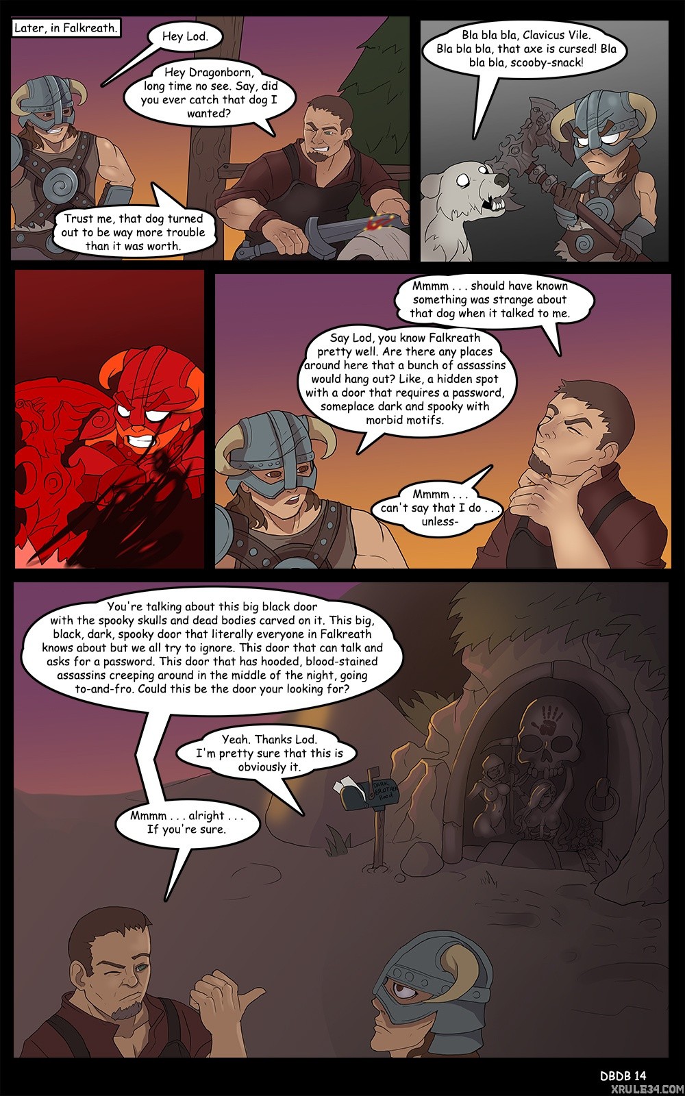 Dragonborn and the Dark Brotherhood porn comic picture 15