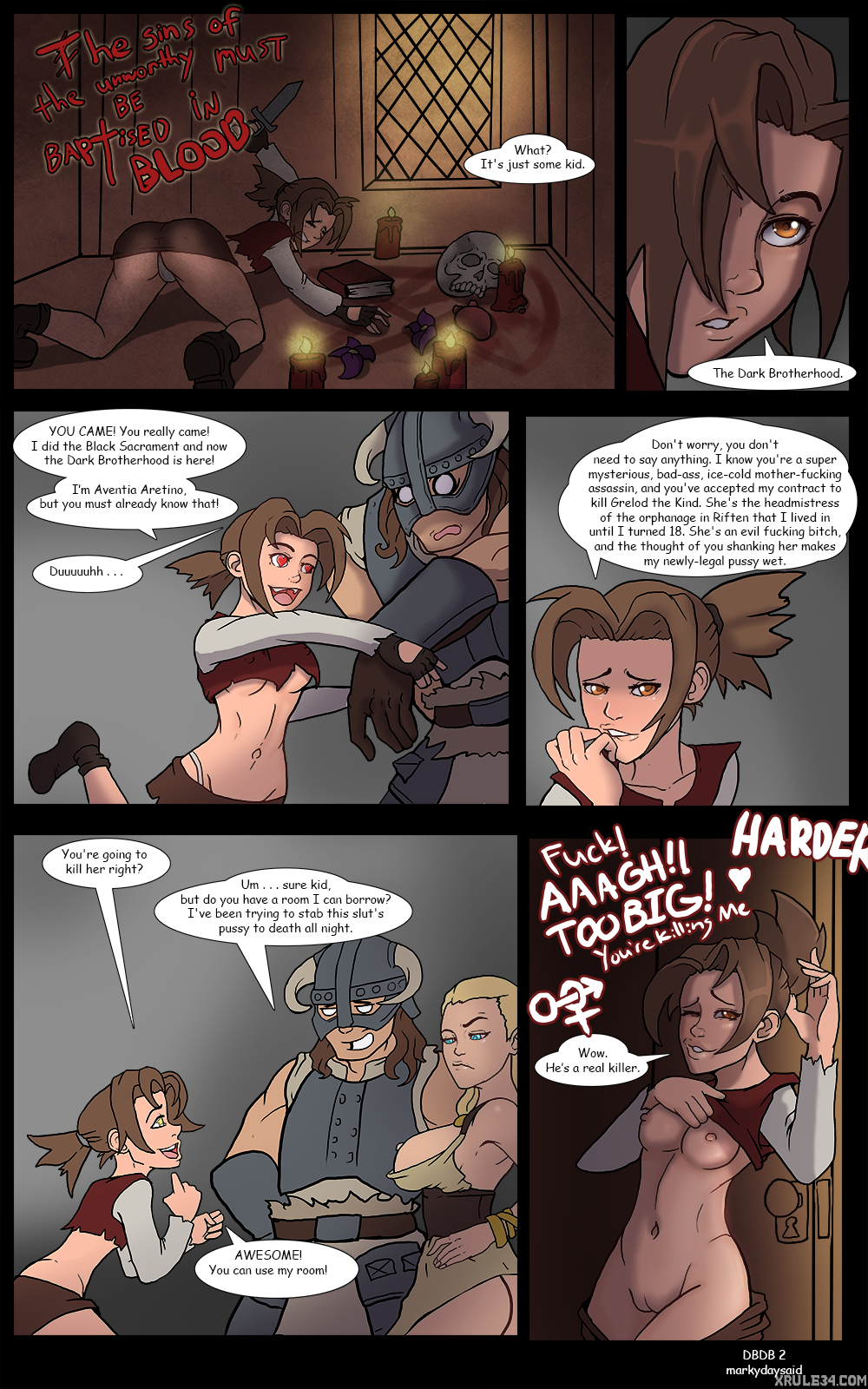 Dragonborn and the Dark Brotherhood porn comic picture 3
