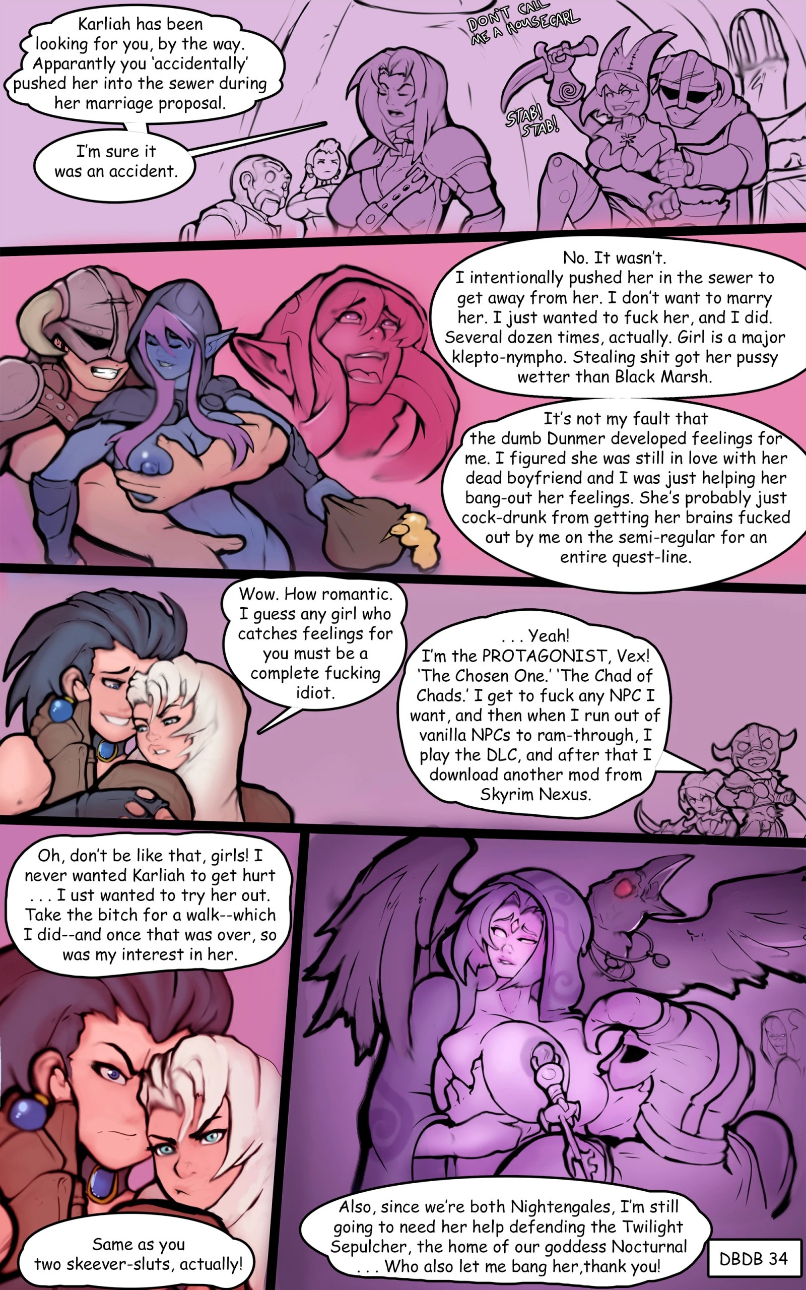 Dragonborn and the Dark Brotherhood porn comic picture 35