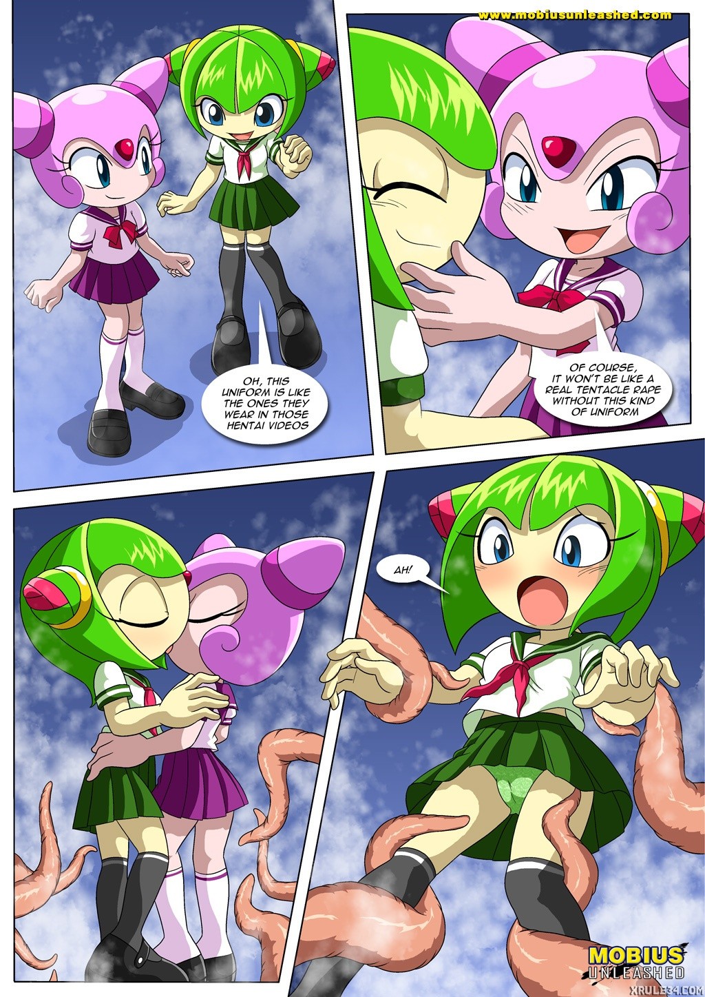 Tentacled Girls porn comic picture 3