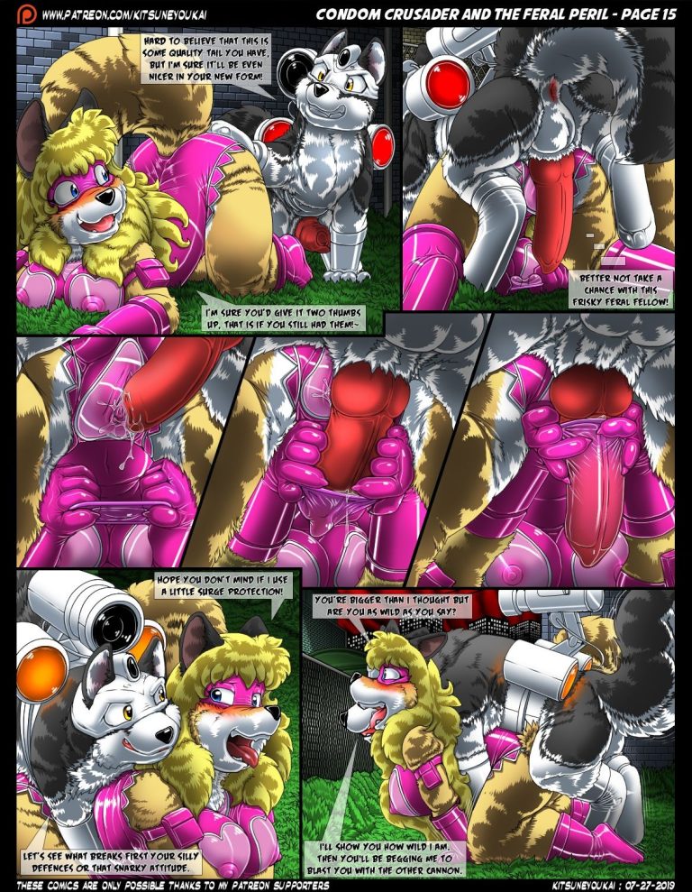 Condom Crusader and the Feral Peril porn comic picture 15