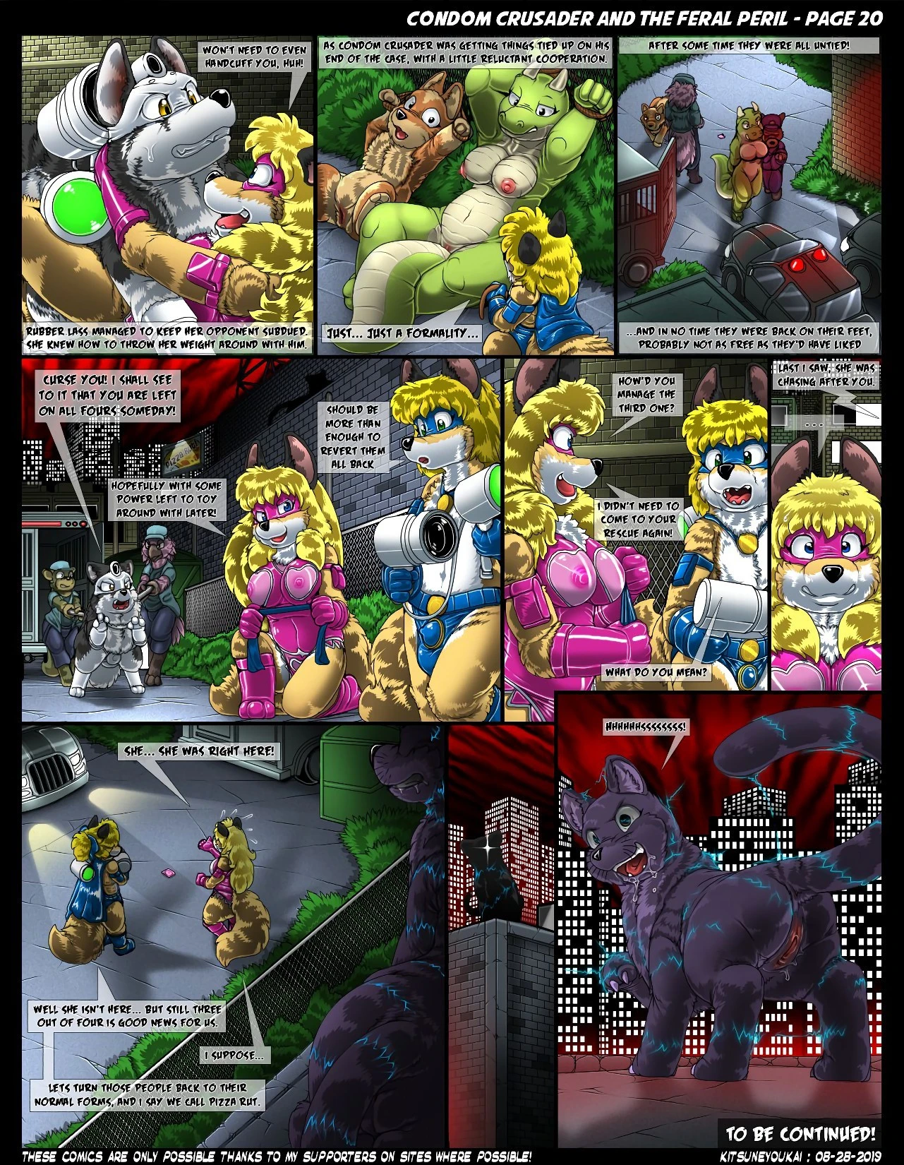 Condom Crusader and the Feral Peril porn comic picture 20