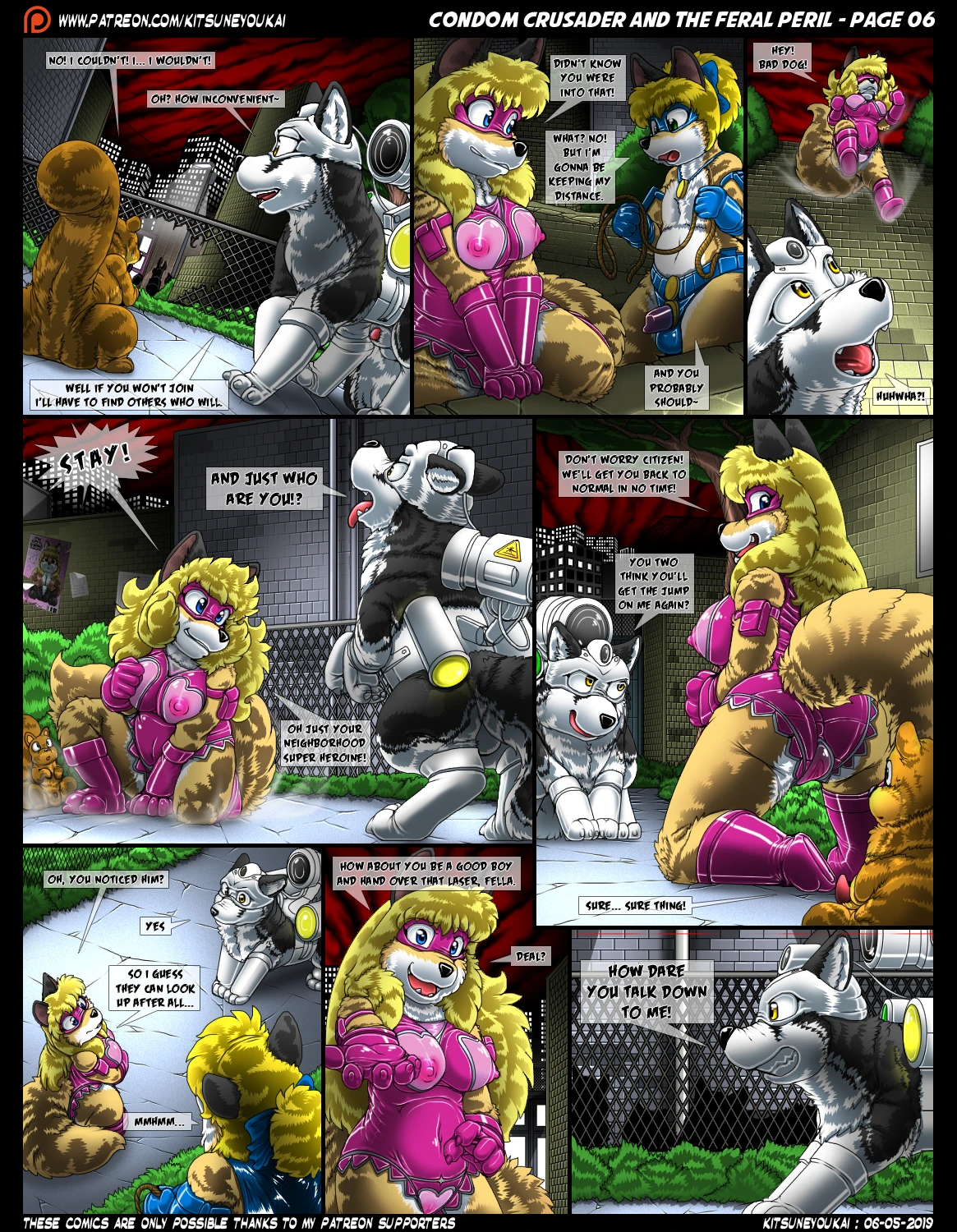Condom Crusader and the Feral Peril porn comic picture 6