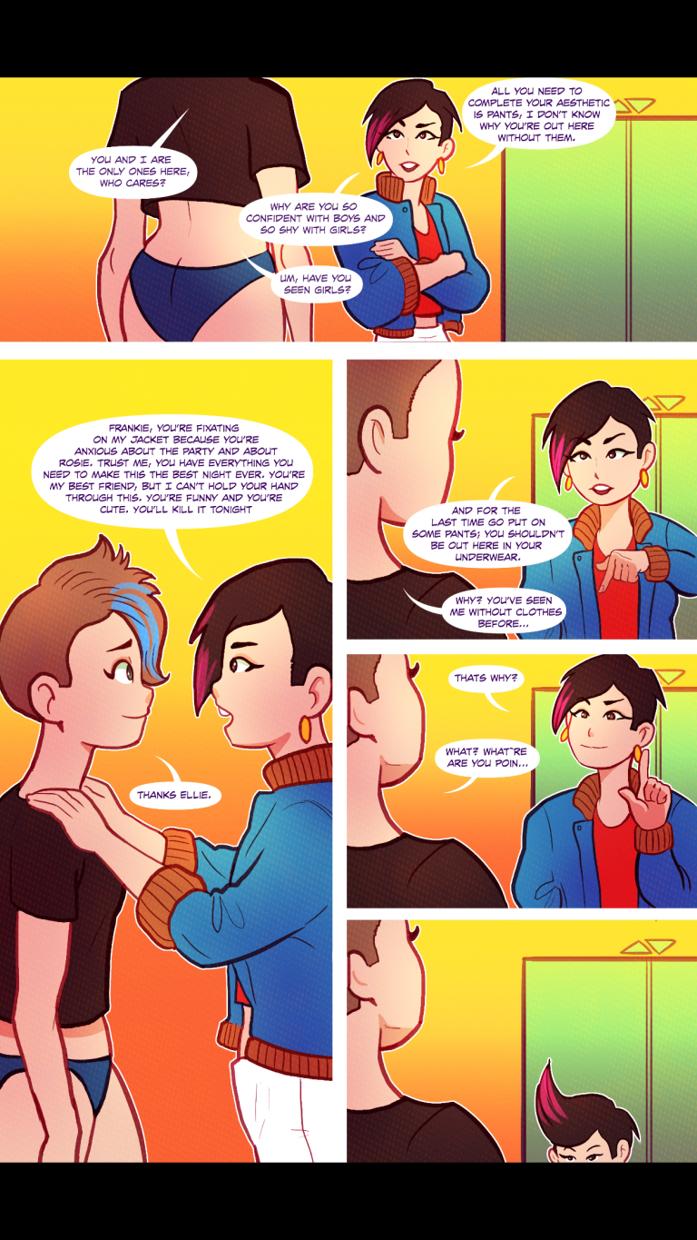 Frankie's Naked Night porn comic picture 3