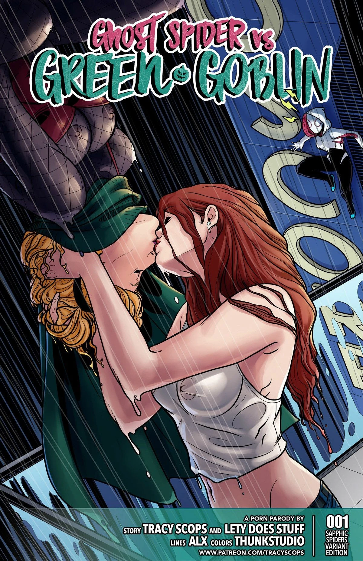 Ghost Spider VS. Green Goblin porn comic picture 1