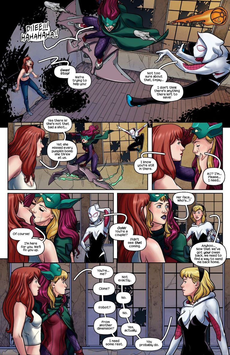 Ghost Spider VS. Green Goblin porn comic picture 3