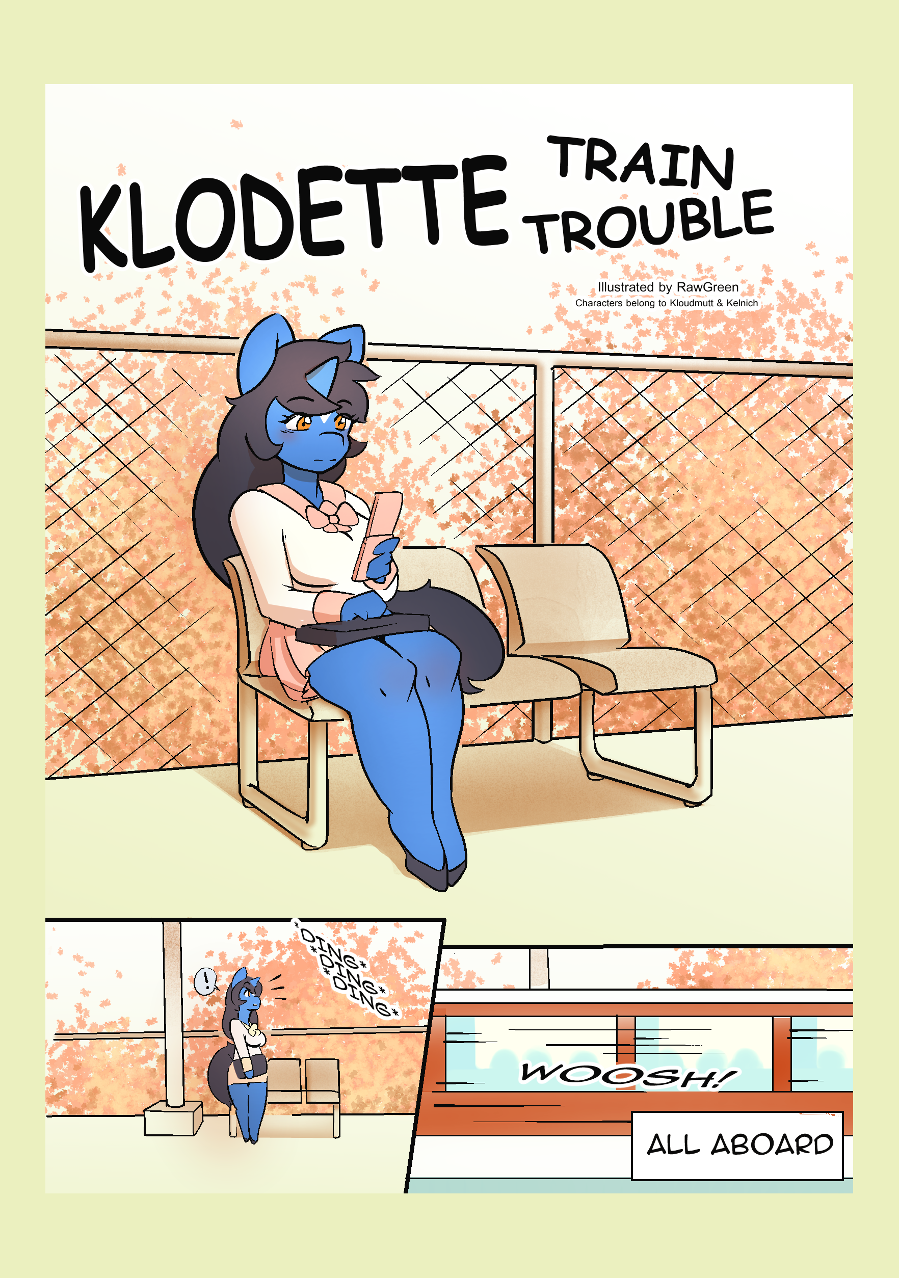 Klodette Train Trouble porn comic picture 1