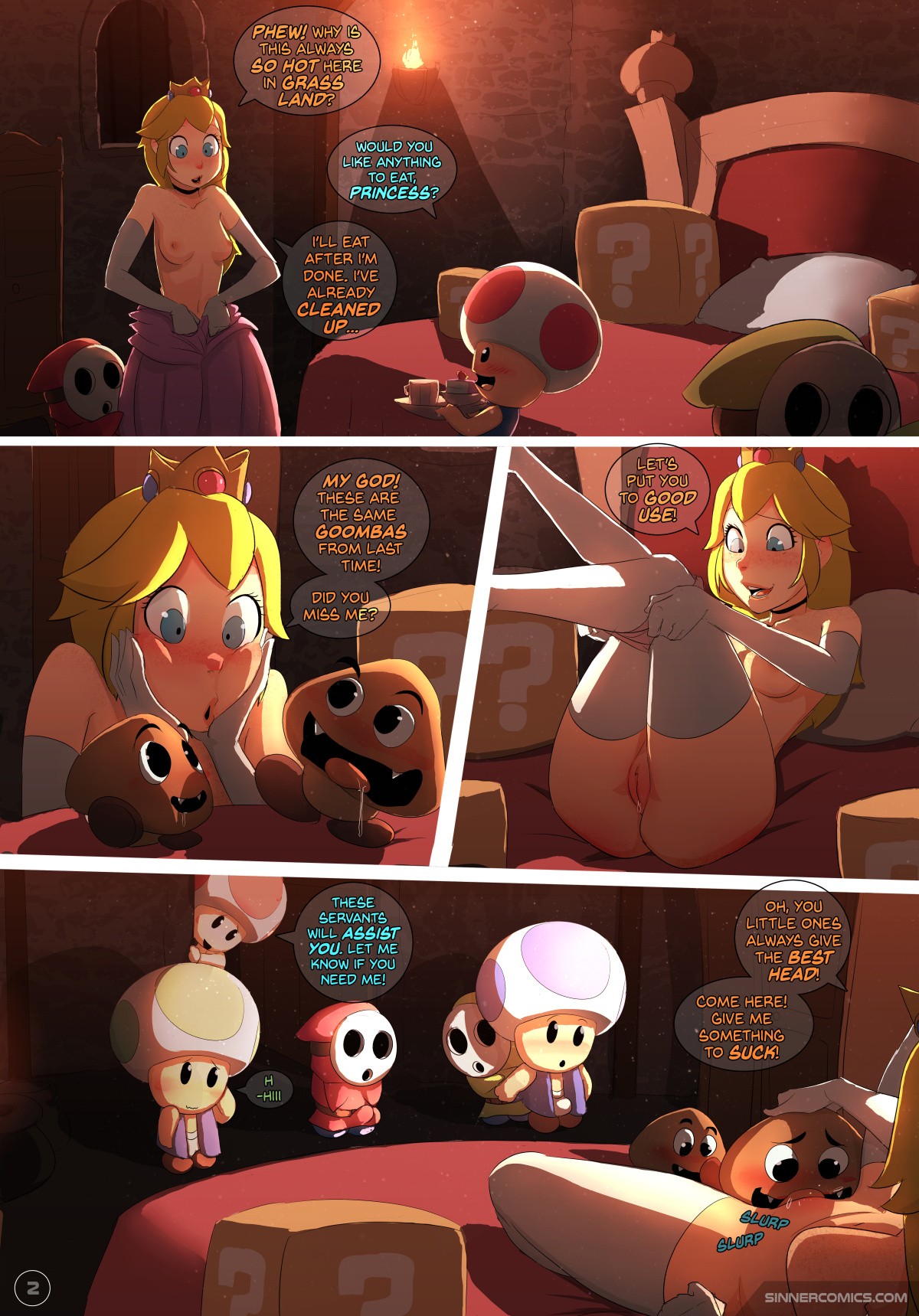 Peach Princess porn comic picture 2