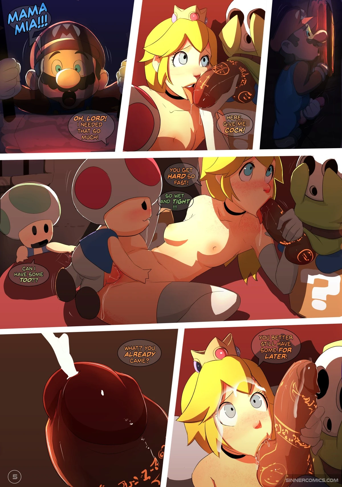 Peach Princess porn comic picture 5