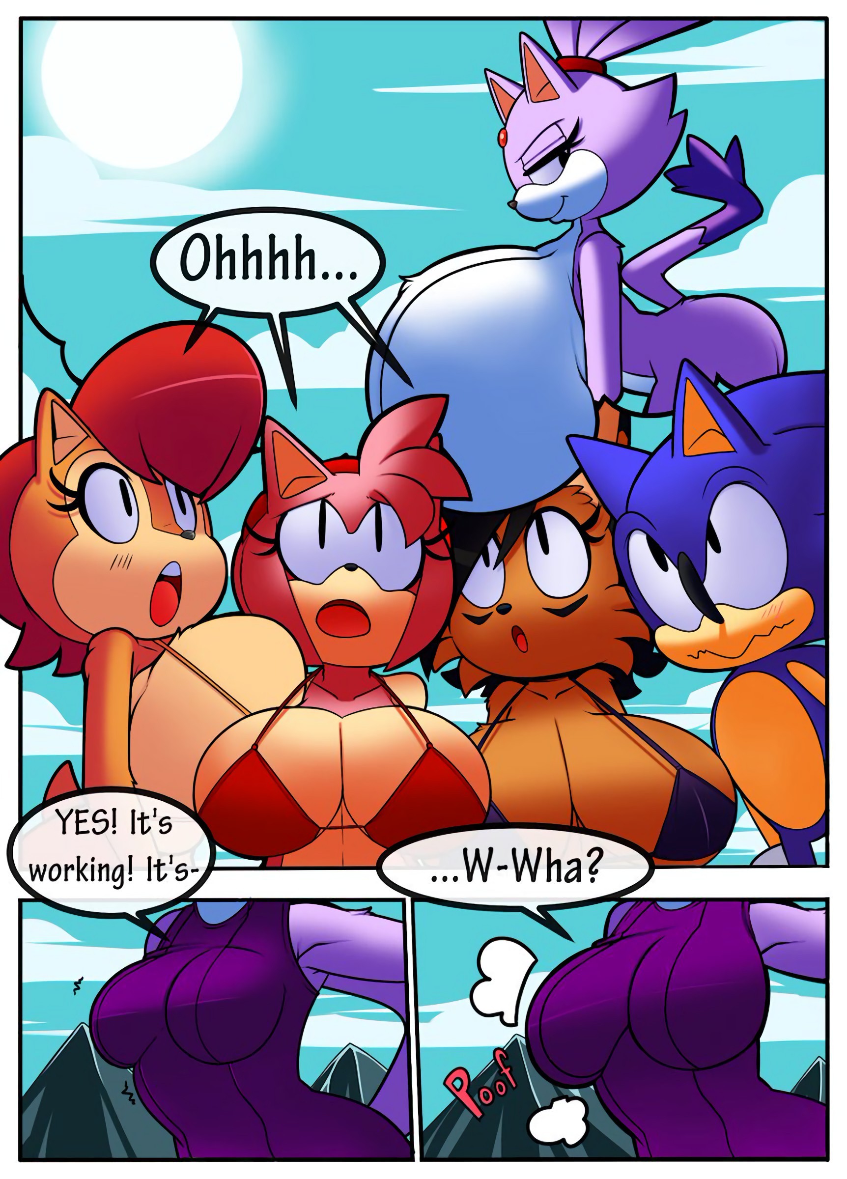 Sonic Girls Breast Expansion porn comic picture 10