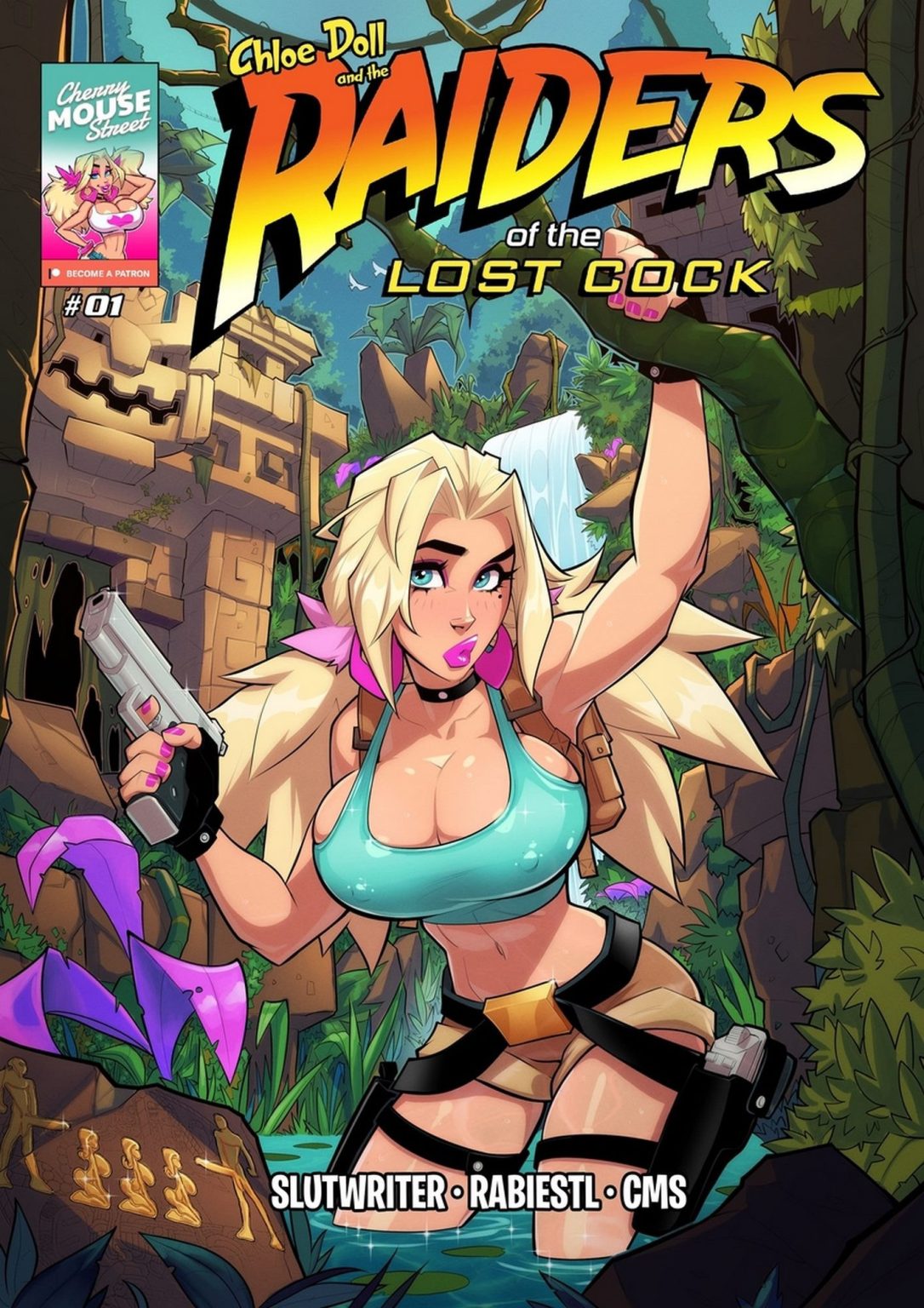 Chloe Doll and The Raiders of the Lost Cock porn comic picture 1