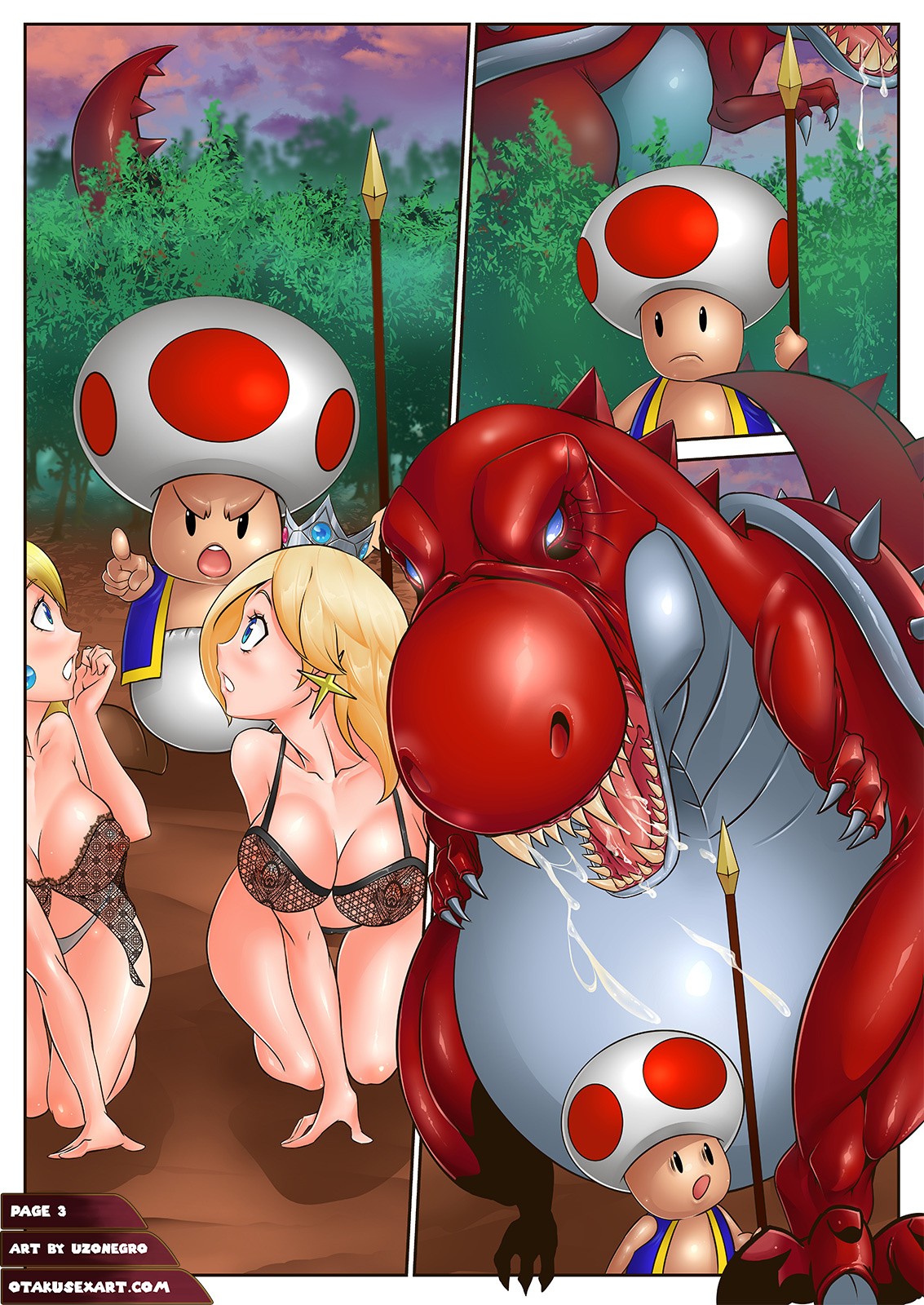 Two Princesses One Yoshi 2 porn comic picture 4