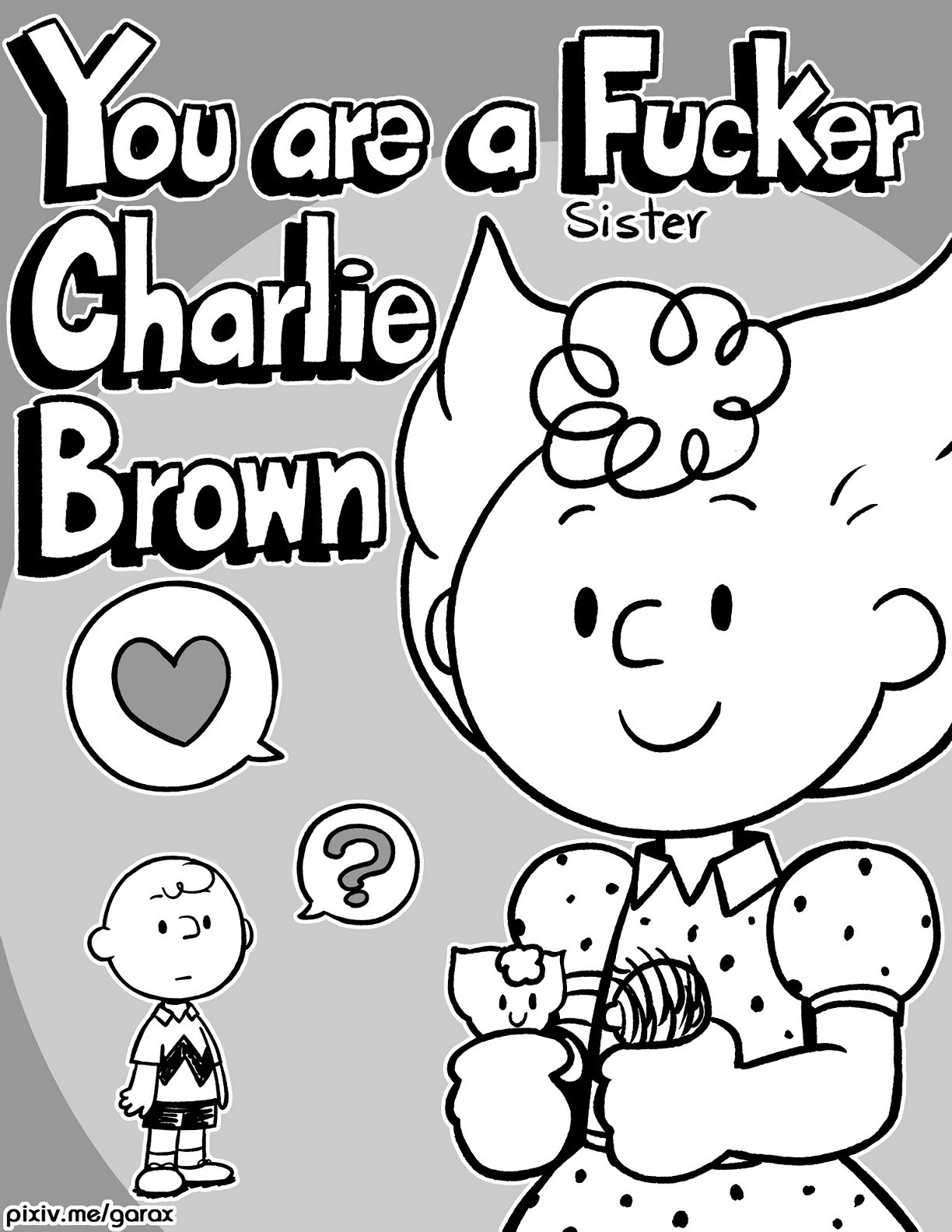 You are a (Sister) Fucker, Charlie Brown porn comic picture 1