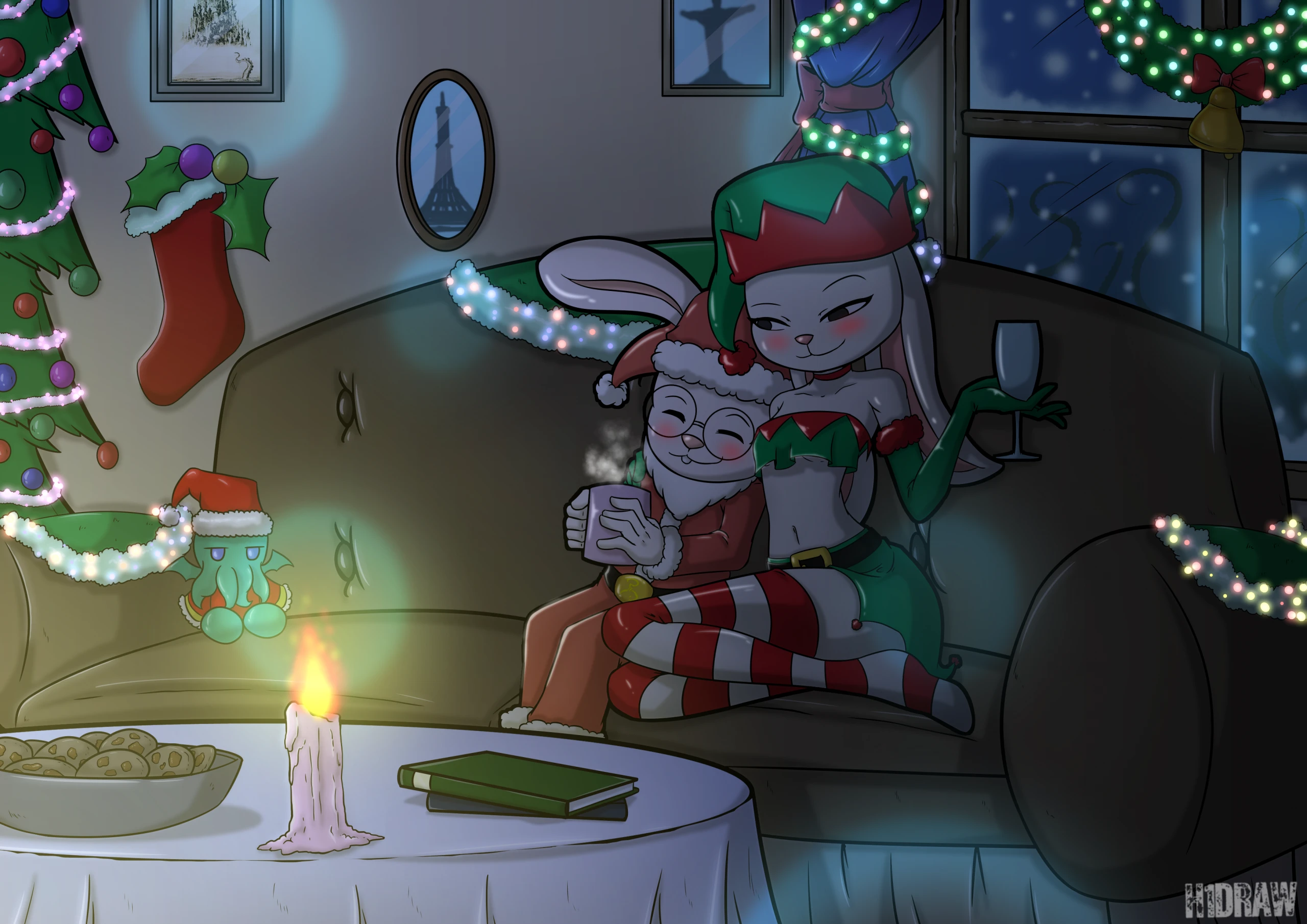 A particularly Merry winter porn comic picture 1