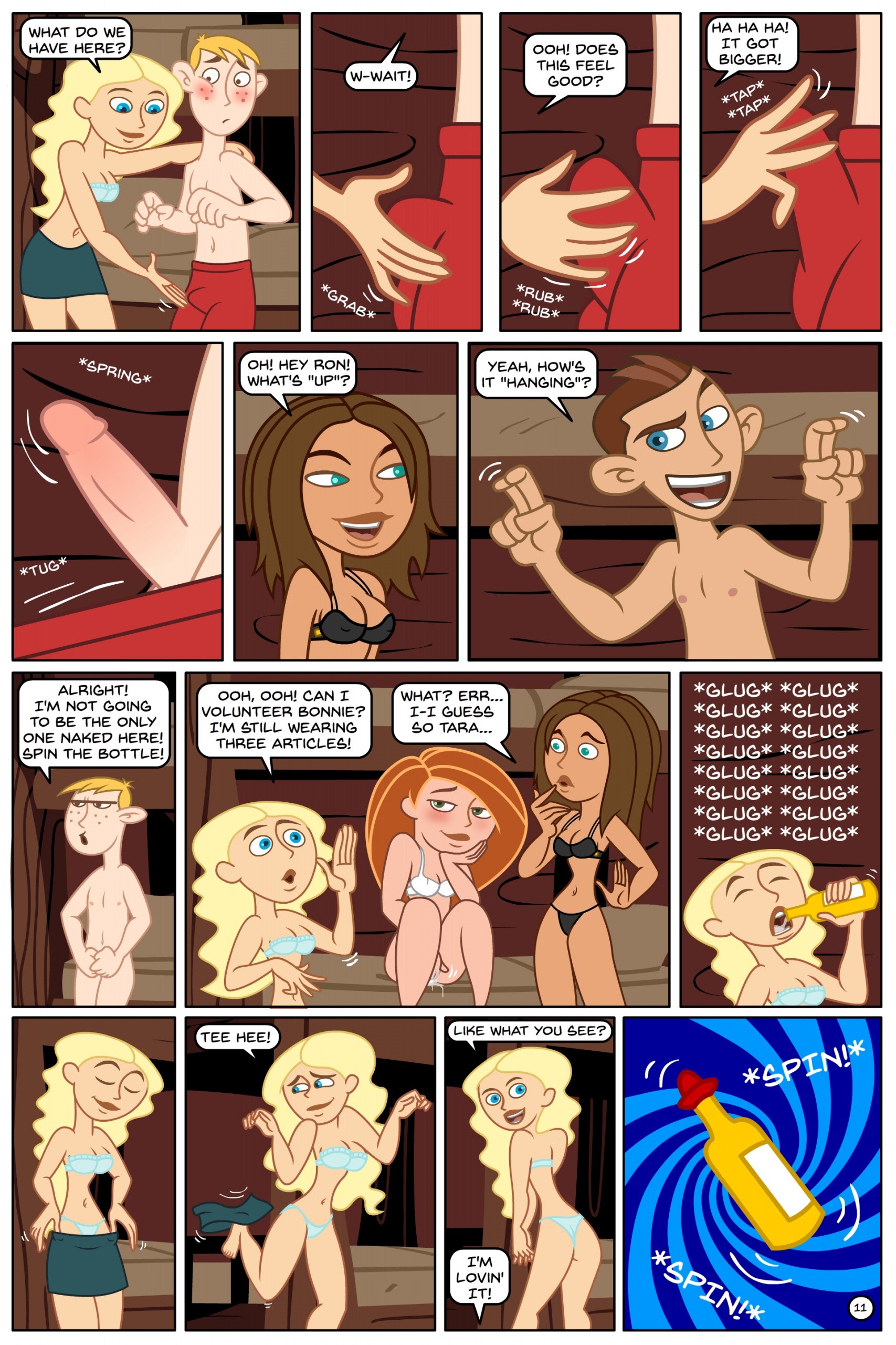 Kim Possible Spin, Sip & Strip! porn comic picture 12